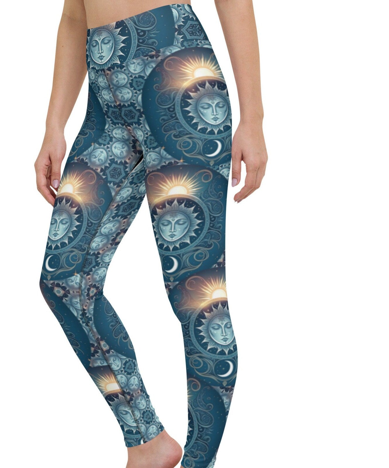 Sun and Moon leggings, Zodiac, Zodiac leggings, Zoidac sign, Womens leggings, Easter clothing, Easter gift
