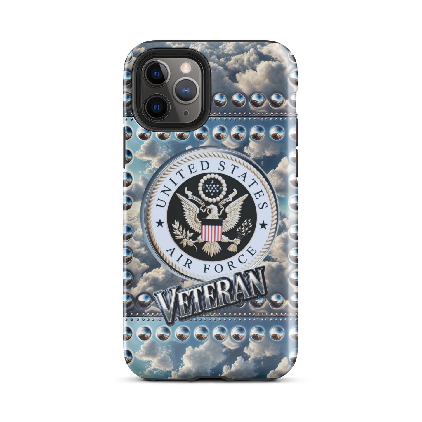 Tough Case for iPhone®,Airforce Veteran iphone case, Retired veteran phone case, anutcase, Tough Case for iPhone®, military phone case,