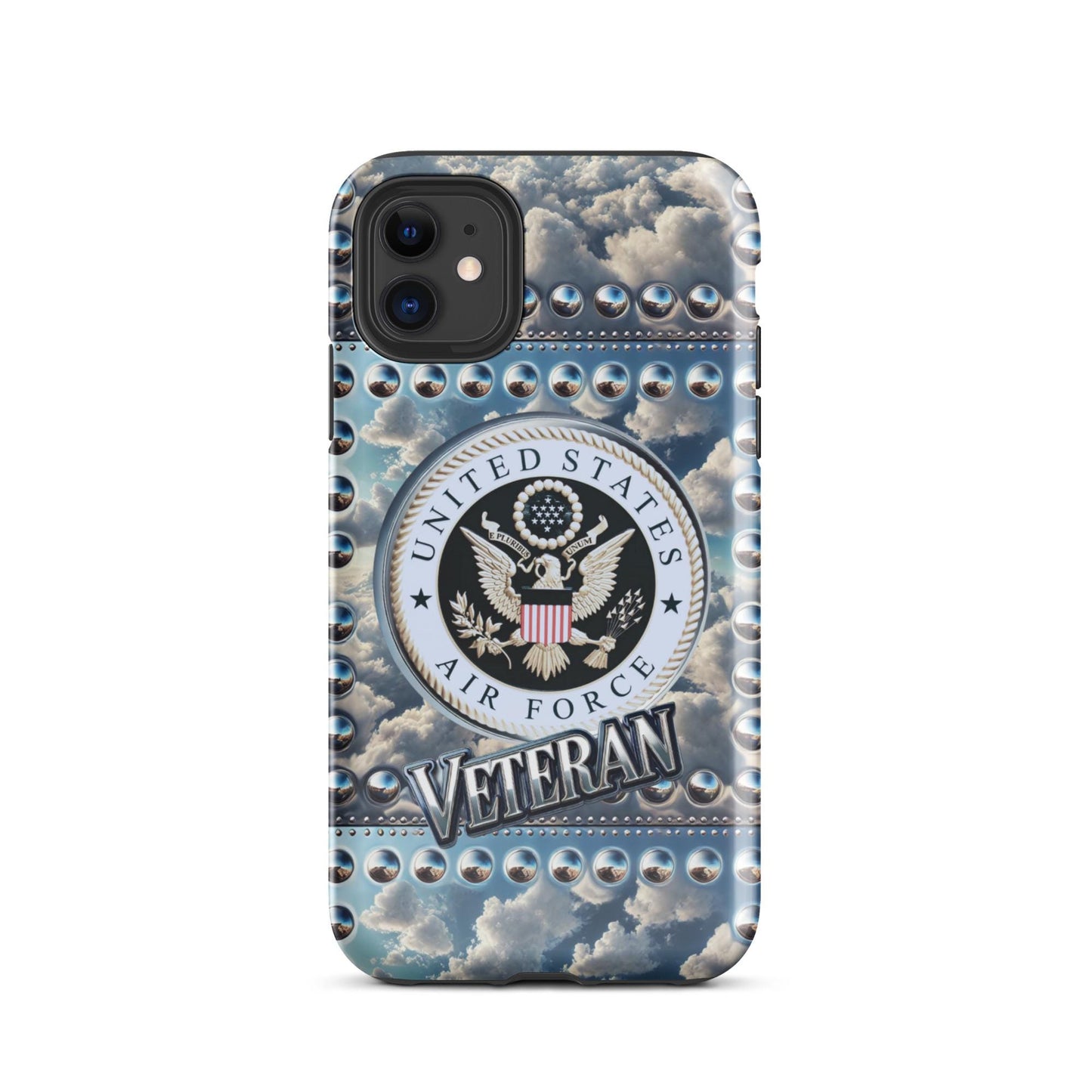 Tough Case for iPhone®,Airforce Veteran iphone case, Retired veteran phone case, anutcase, Tough Case for iPhone®, military phone case,