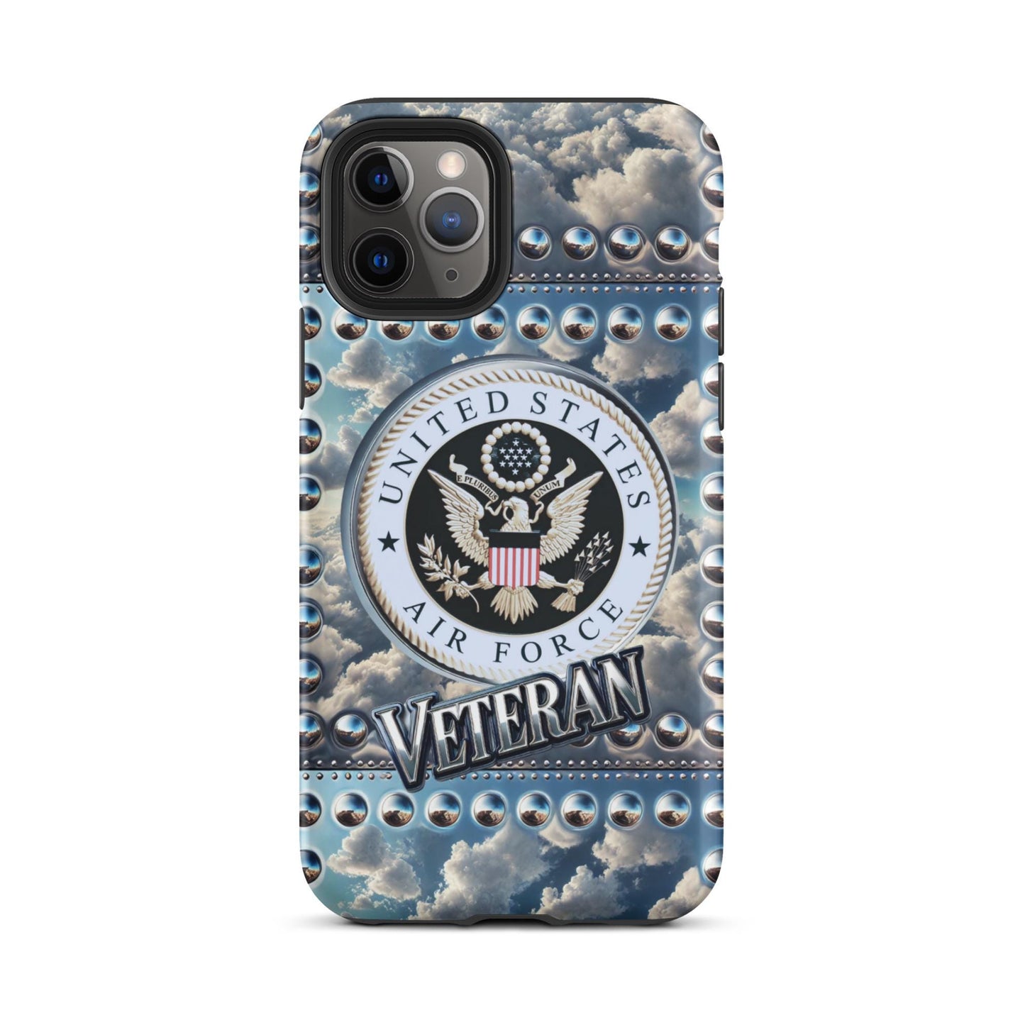 Tough Case for iPhone®,Airforce Veteran iphone case, Retired veteran phone case, anutcase, Tough Case for iPhone®, military phone case,