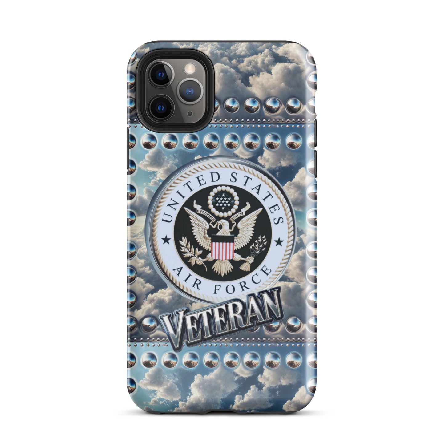 Tough Case for iPhone®,Airforce Veteran iphone case, Retired veteran phone case, anutcase, Tough Case for iPhone®, military phone case,