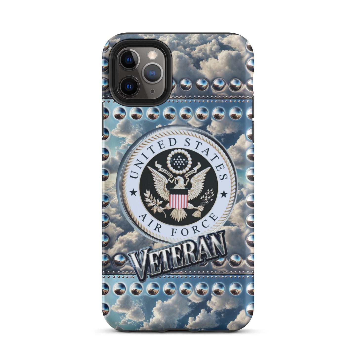 Tough Case for iPhone®,Airforce Veteran iphone case, Retired veteran phone case, anutcase, Tough Case for iPhone®, military phone case,