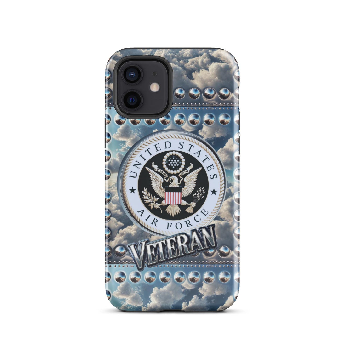 Tough Case for iPhone®,Airforce Veteran iphone case, Retired veteran phone case, anutcase, Tough Case for iPhone®, military phone case,