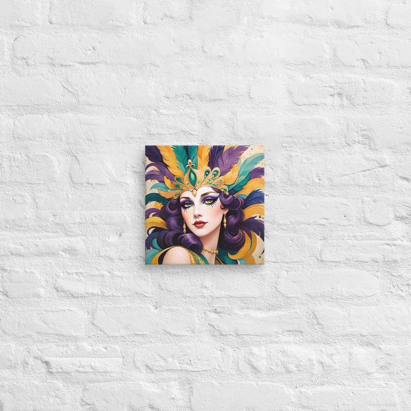 Mardi Gras Canvas, Mardi Gras Art, Mardi Gras Picture, Mardi Gras poster, Alligator art, Alligator Mardi Gras, Louisiana Art, New Orleans