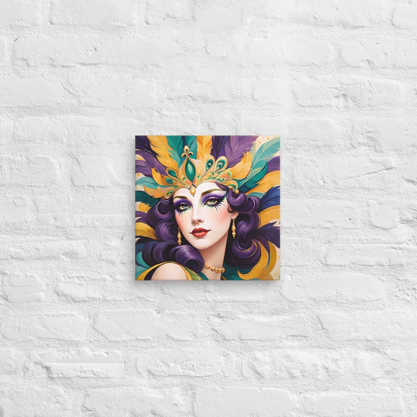 Mardi Gras Canvas, Mardi Gras Art, Mardi Gras Picture, Mardi Gras poster, Alligator art, Alligator Mardi Gras, Louisiana Art, New Orleans