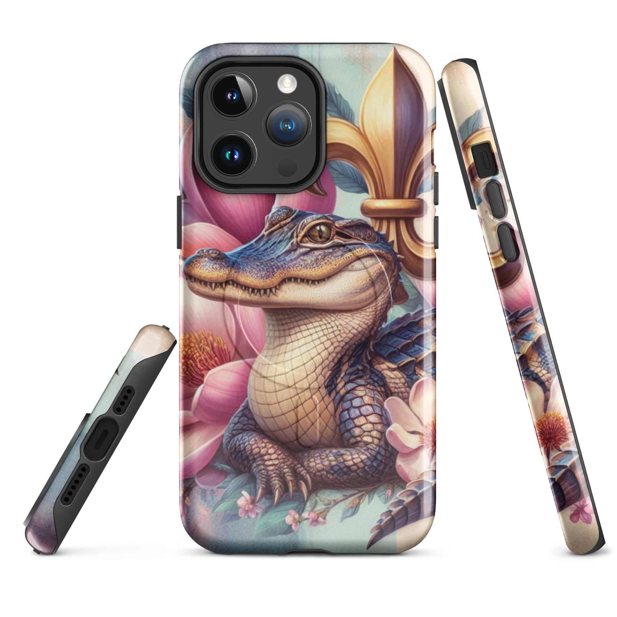 Alligator phone Case, Louisiana Phone Cover, New Orleans iphone 16, an Gators & Grits Louisiana Gifts and Art Alligator phone Case, Louisiana Phone Cover, New Orleans iphone 16, an Gators & Grits Louisiana Gifts and Art