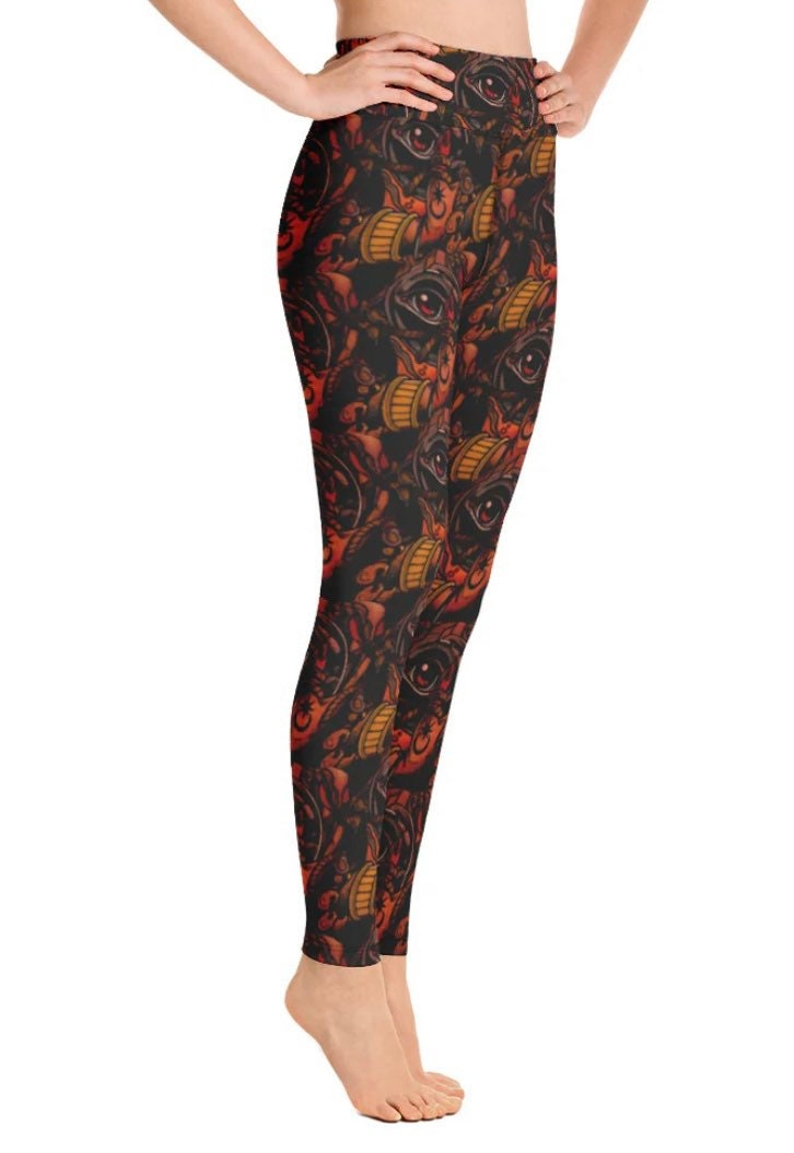 Witchcraft leggings, Black magic leggings, Voodoo leggings, Womens leggings steampunk, emo leggings, leggings for teens, Artwork leggings