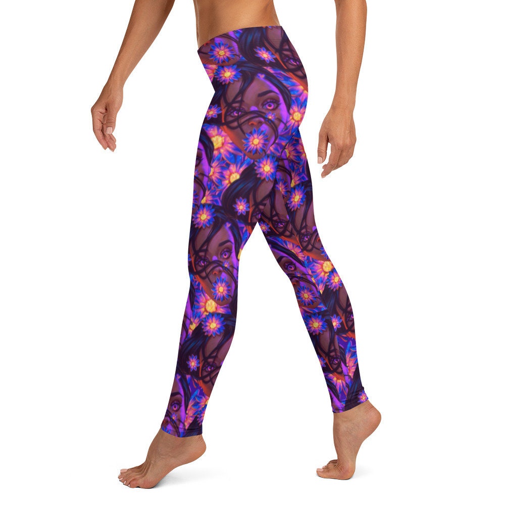 Digital Artist Angel&#39;s Scream Graphic Art Leggings, Pop Culture Legging. Art legging, Artist Designed Legging, Cool design Legging, Emo