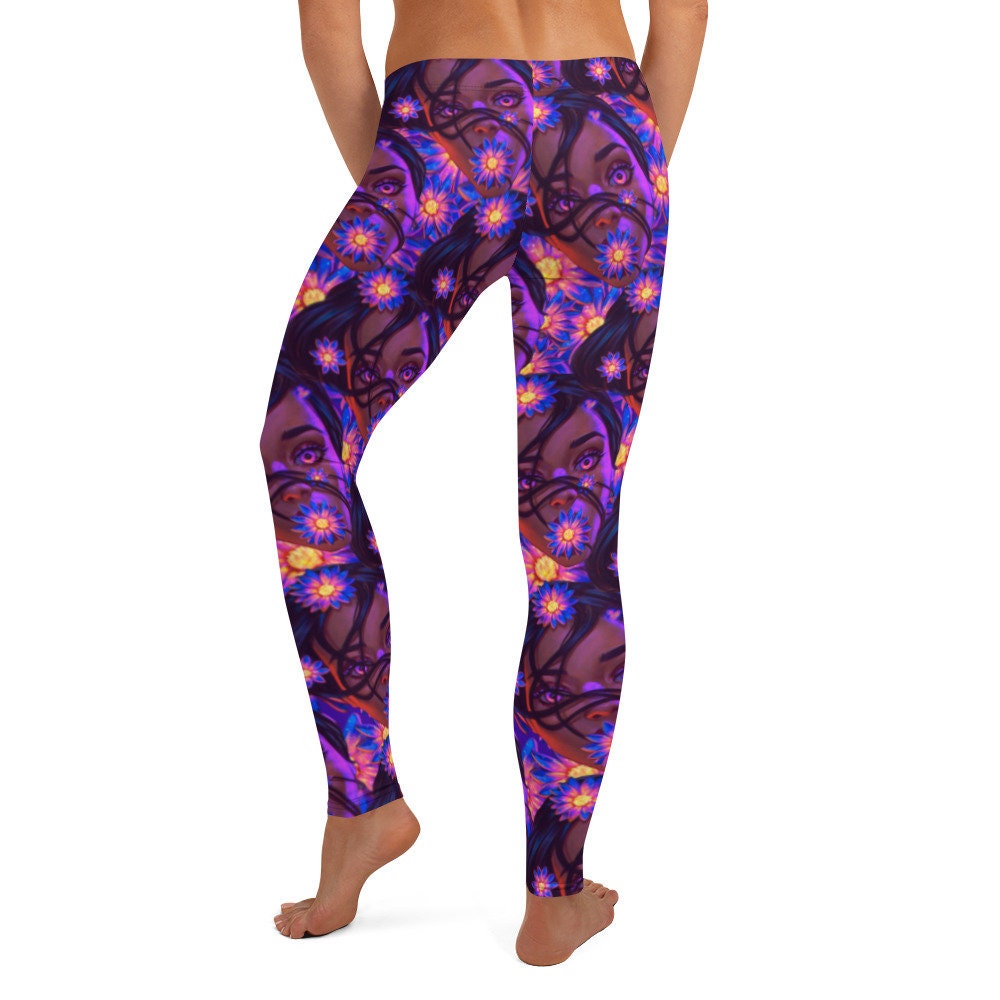 Digital Artist Angel&#39;s Scream Graphic Art Leggings, Pop Culture Legging. Art legging, Artist Designed Legging, Cool design Legging, Emo