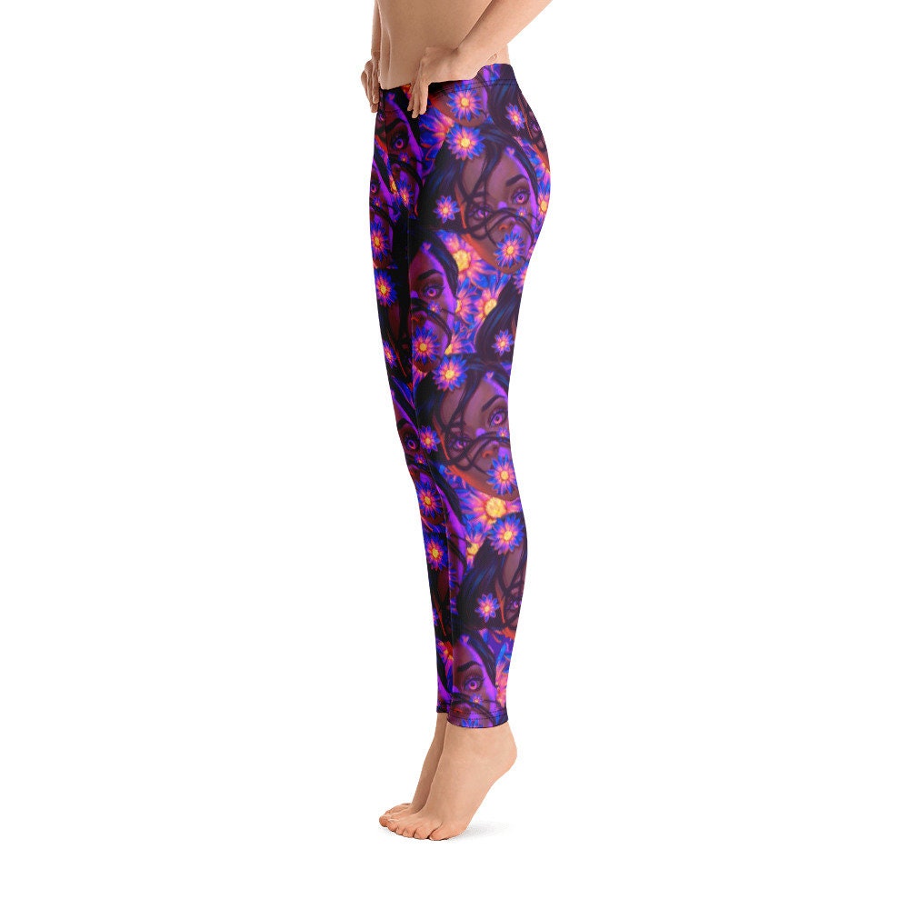 Digital Artist Angel&#39;s Scream Graphic Art Leggings, Pop Culture Legging. Art legging, Artist Designed Legging, Cool design Legging, Emo