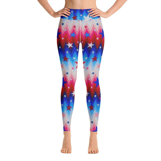 Women's Holiday leggings, Red, White and Blue leggings, Cute Teen Leggings, Fourth of July leggings, Christmas leggings, Colorful leggings