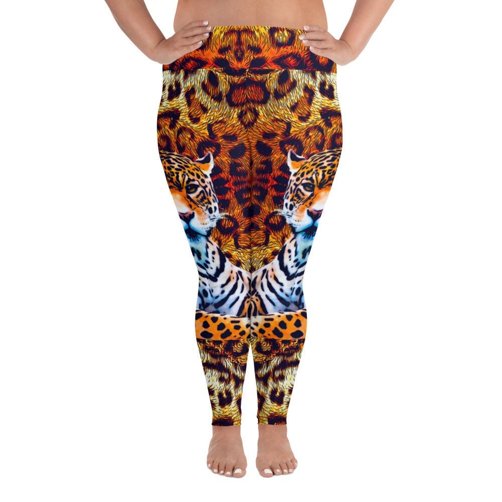 Plus Size Leggings Jaguar print