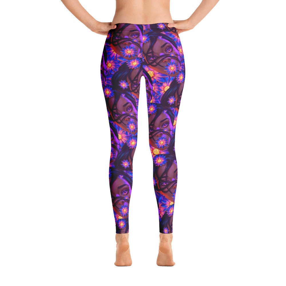 Digital Artist Angel&#39;s Scream Graphic Art Leggings, Pop Culture Legging. Art legging, Artist Designed Legging, Cool design Legging, Emo