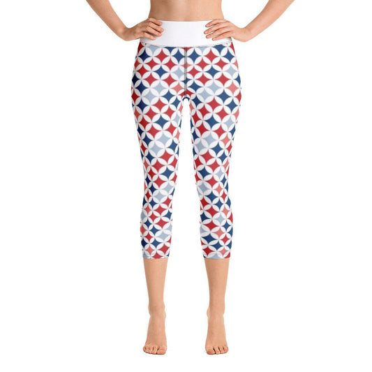 July 4th design Yoga Capri Leggings