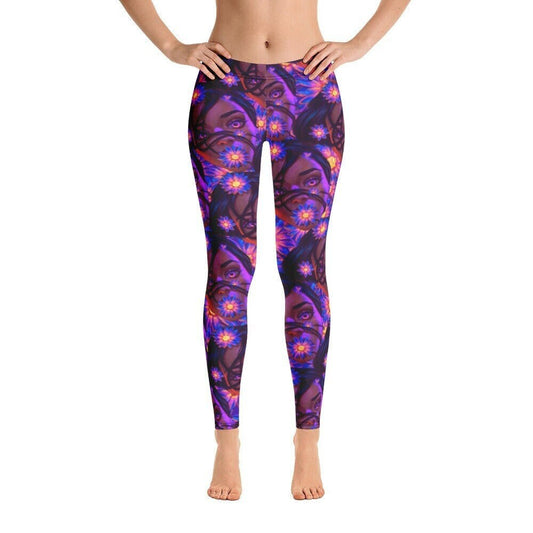 Digital Artist Angel's Scream Graphic Art Leggings, Pop Culture Legging. Art legging, Artist Designed Legging, Cool design Legging, Emo