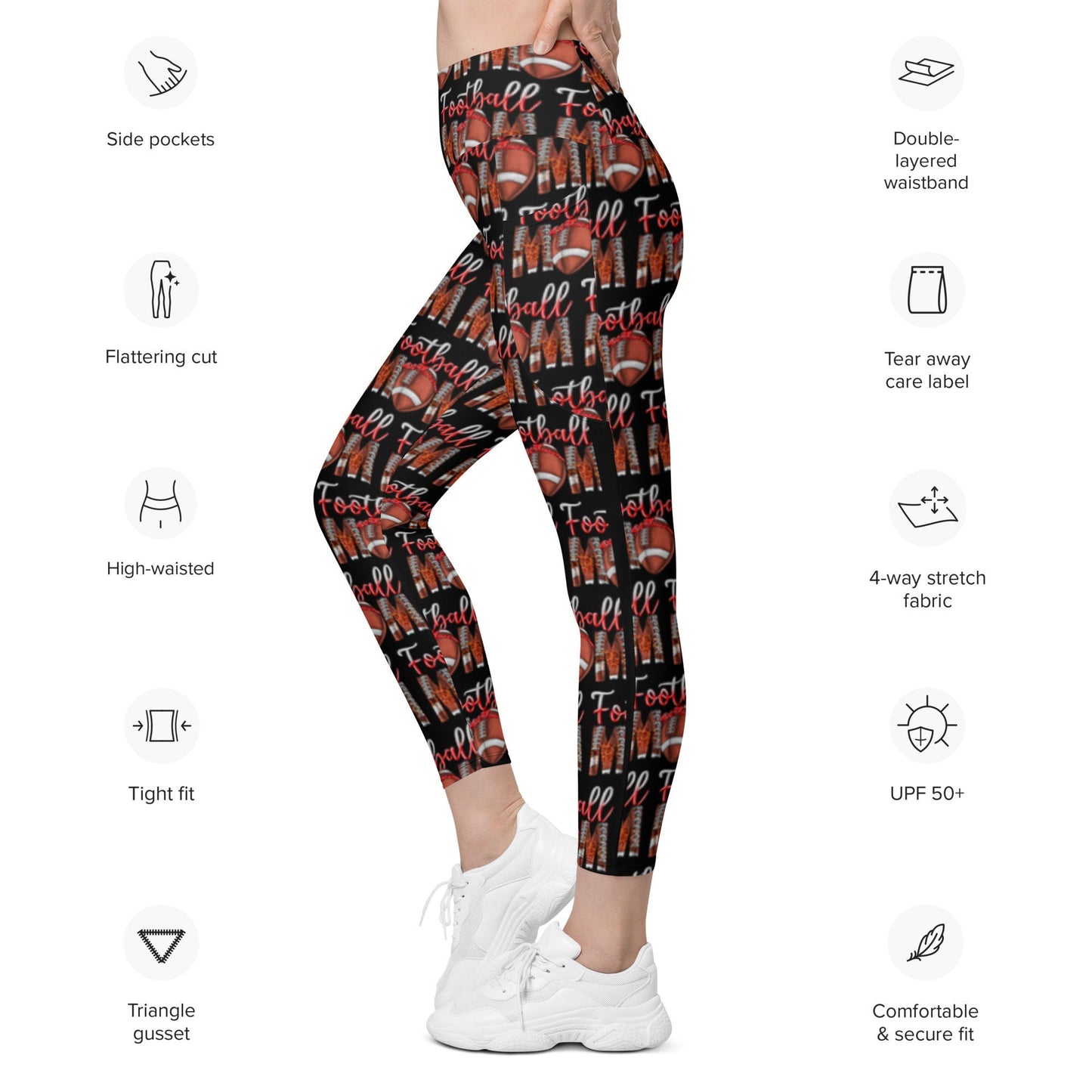 Football Mom Leggings with pockets