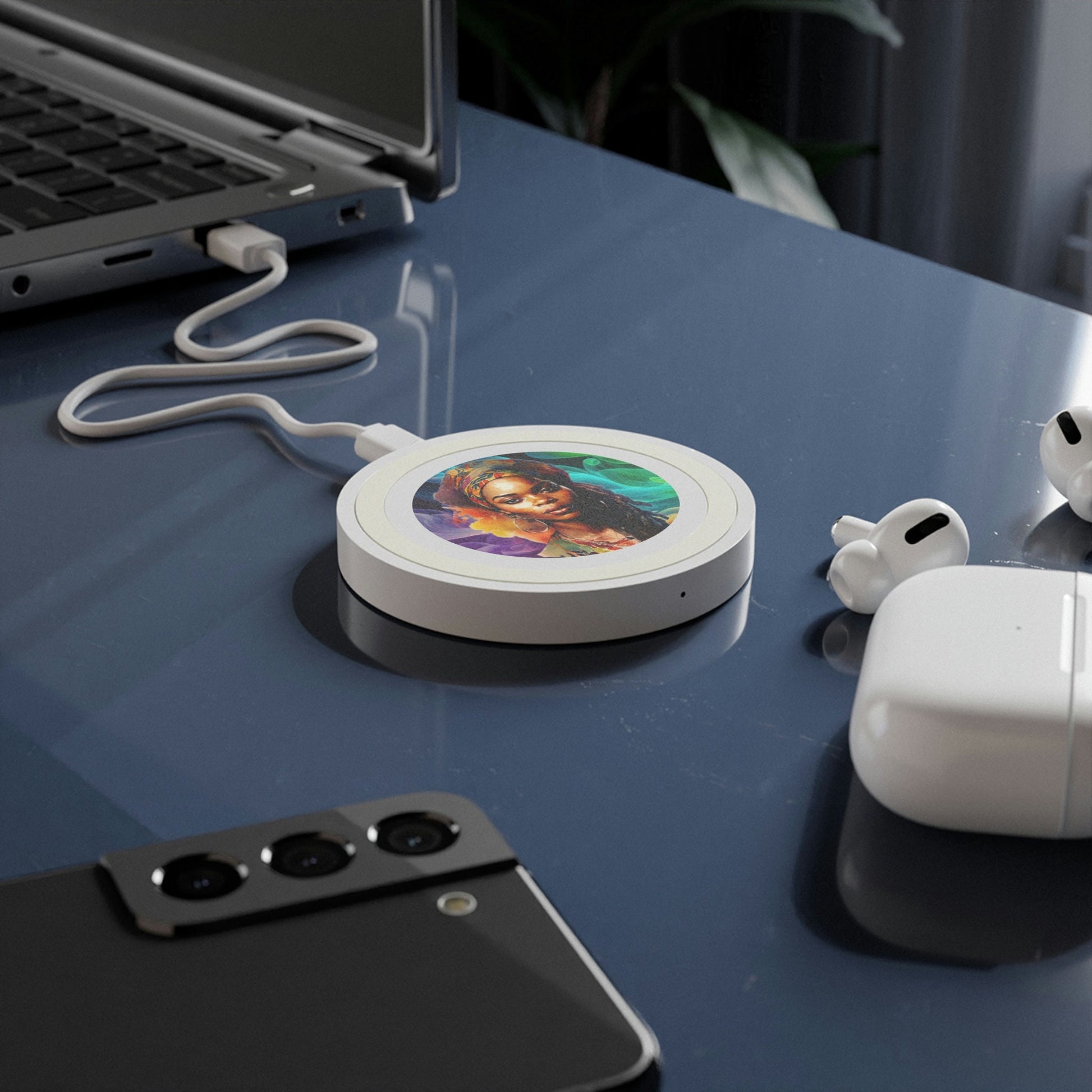 African Women Quake Wireless Charging Pad