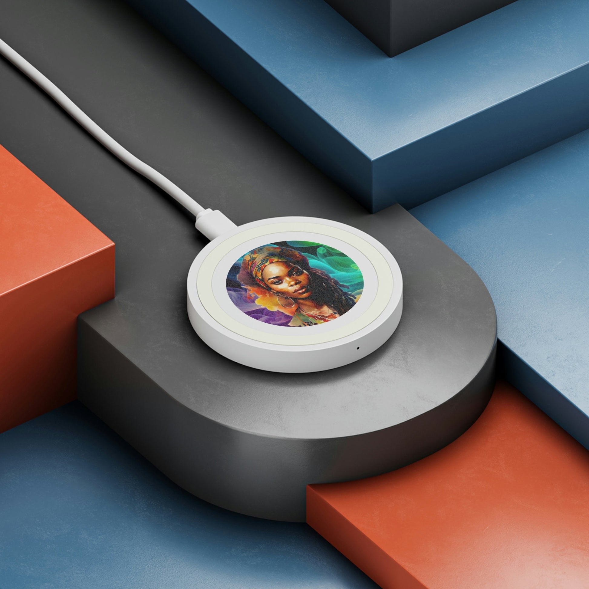 African Women Quake Wireless Charging Pad