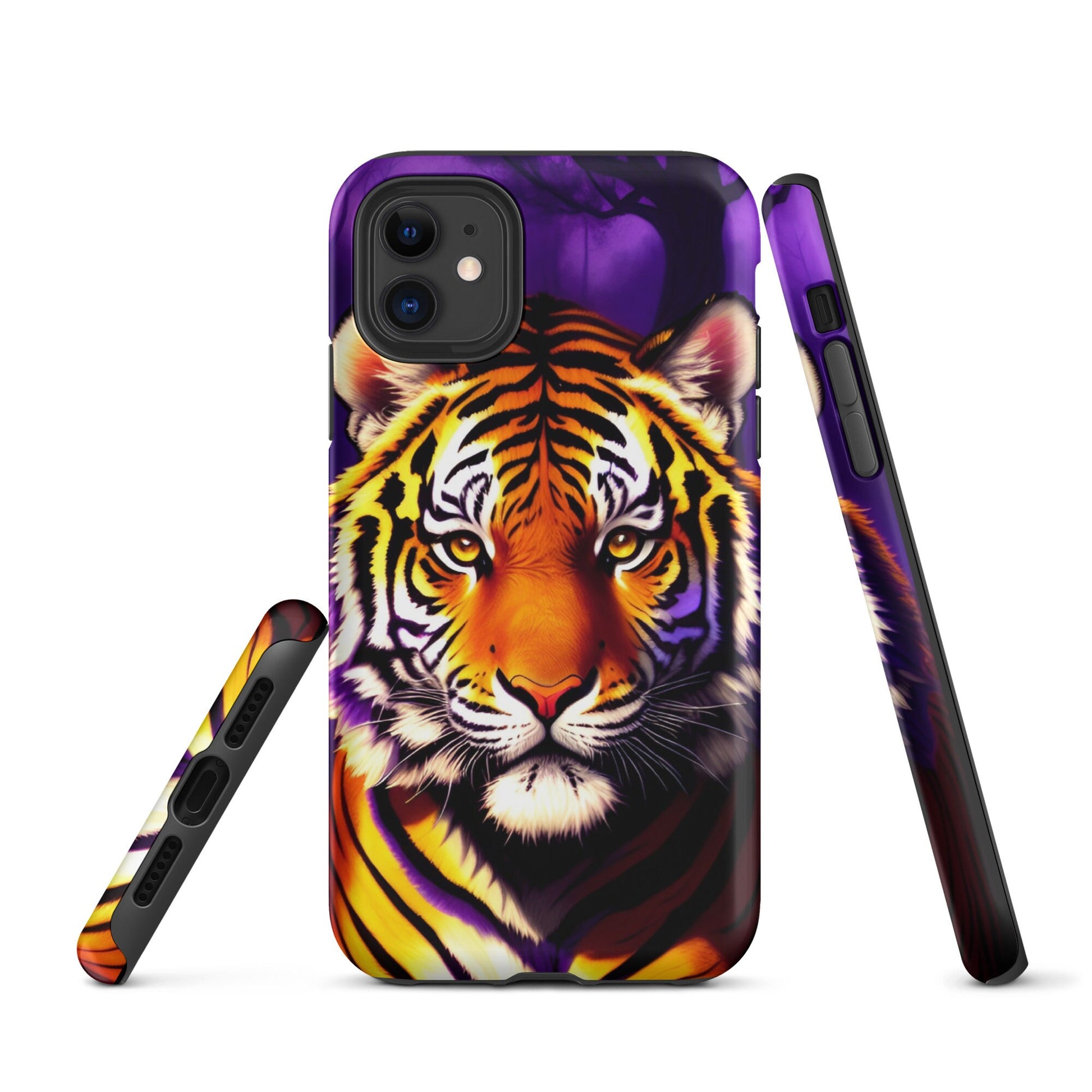Tough Case for iPhone®, iphone case, Art phone case, Animal phone case, Tiger phone case. iphone 14, iphone 13, iphone 12, iphone 11, phone