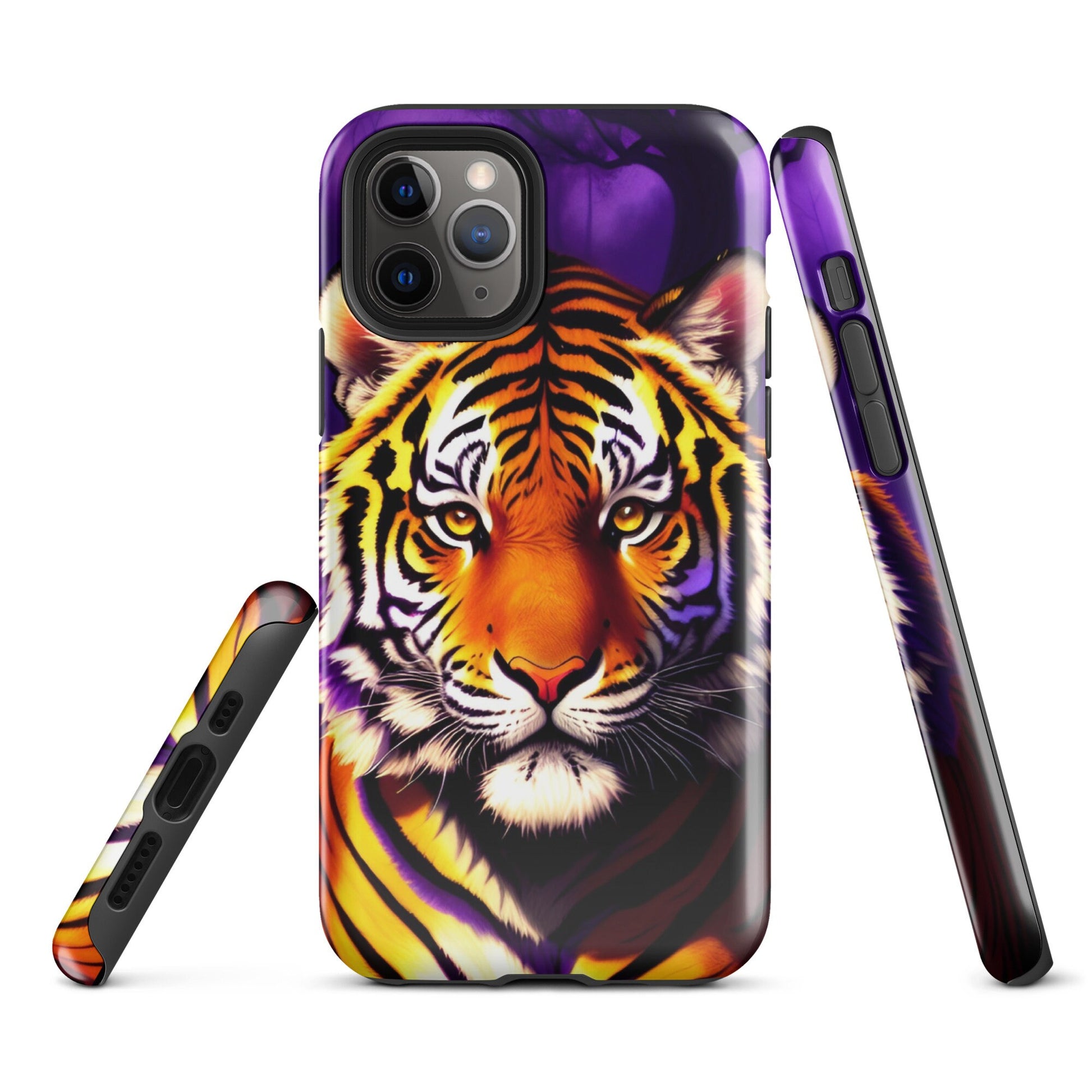 Tough Case for iPhone®, iphone case, Art phone case, Animal phone case, Tiger phone case. iphone 14, iphone 13, iphone 12, iphone 11, phone