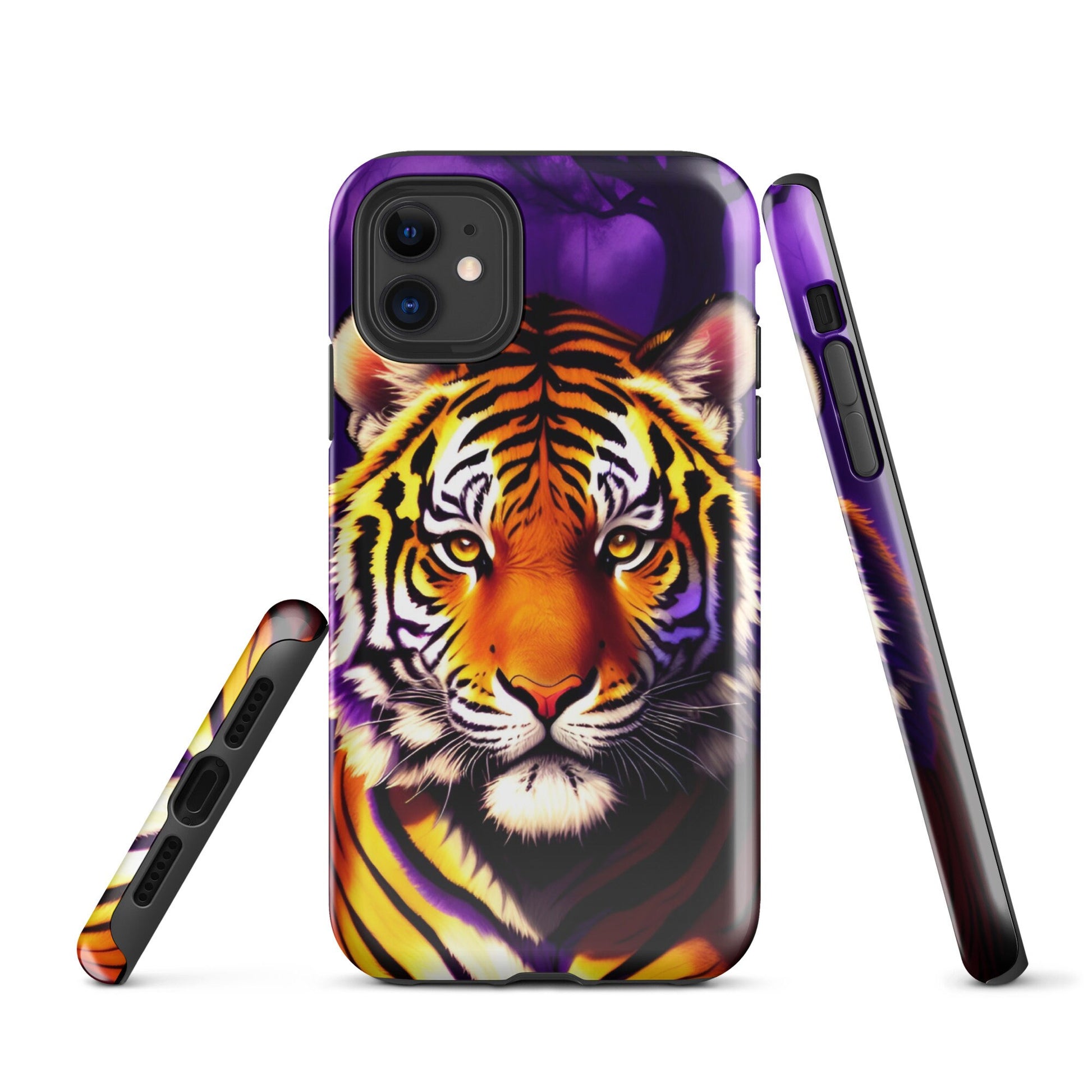Tough Case for iPhone®, iphone case, Art phone case, Animal phone case, Tiger phone case. iphone 14, iphone 13, iphone 12, iphone 11, phone