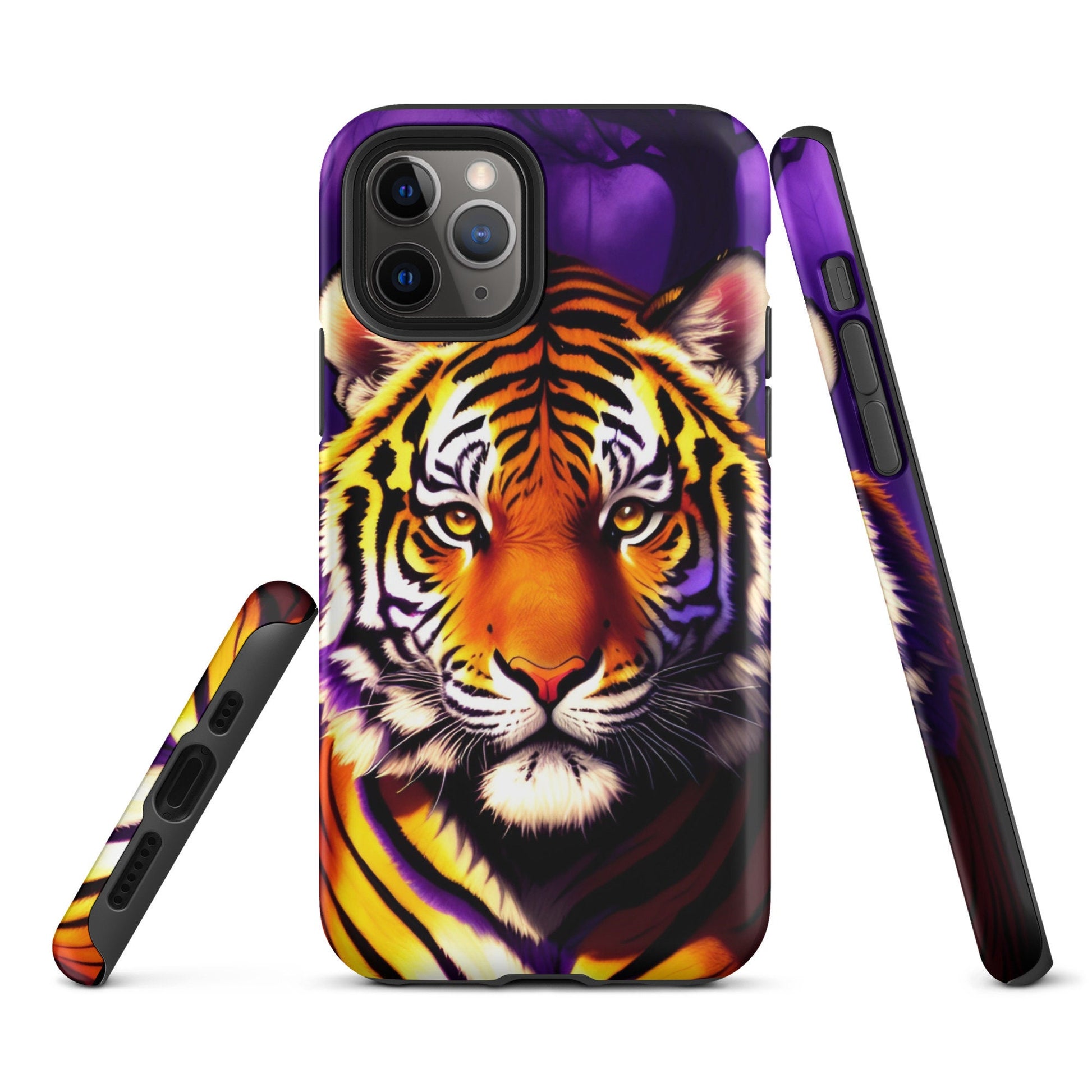 Tough Case for iPhone®, iphone case, Art phone case, Animal phone case, Tiger phone case. iphone 14, iphone 13, iphone 12, iphone 11, phone