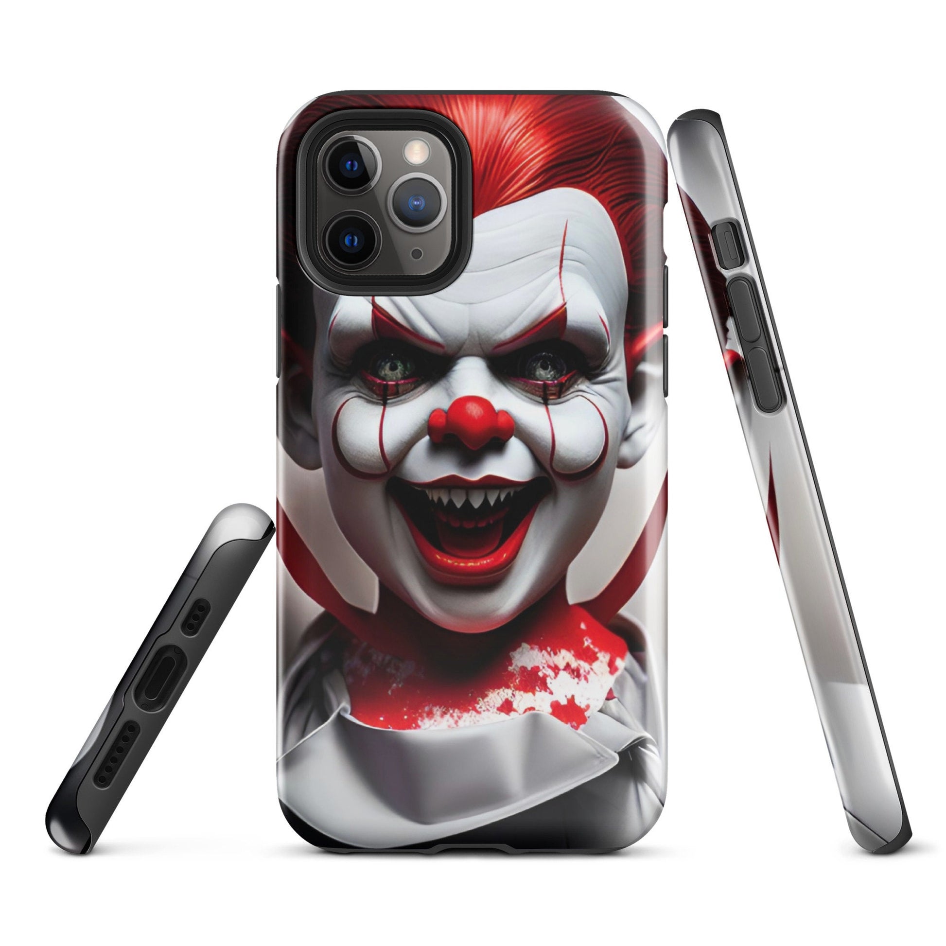 Tough Case for iPhone®, Scaru phone case, Clown phone case, Horror phone case, iphone 14, iphone 13, iphone 12, iphone graphic