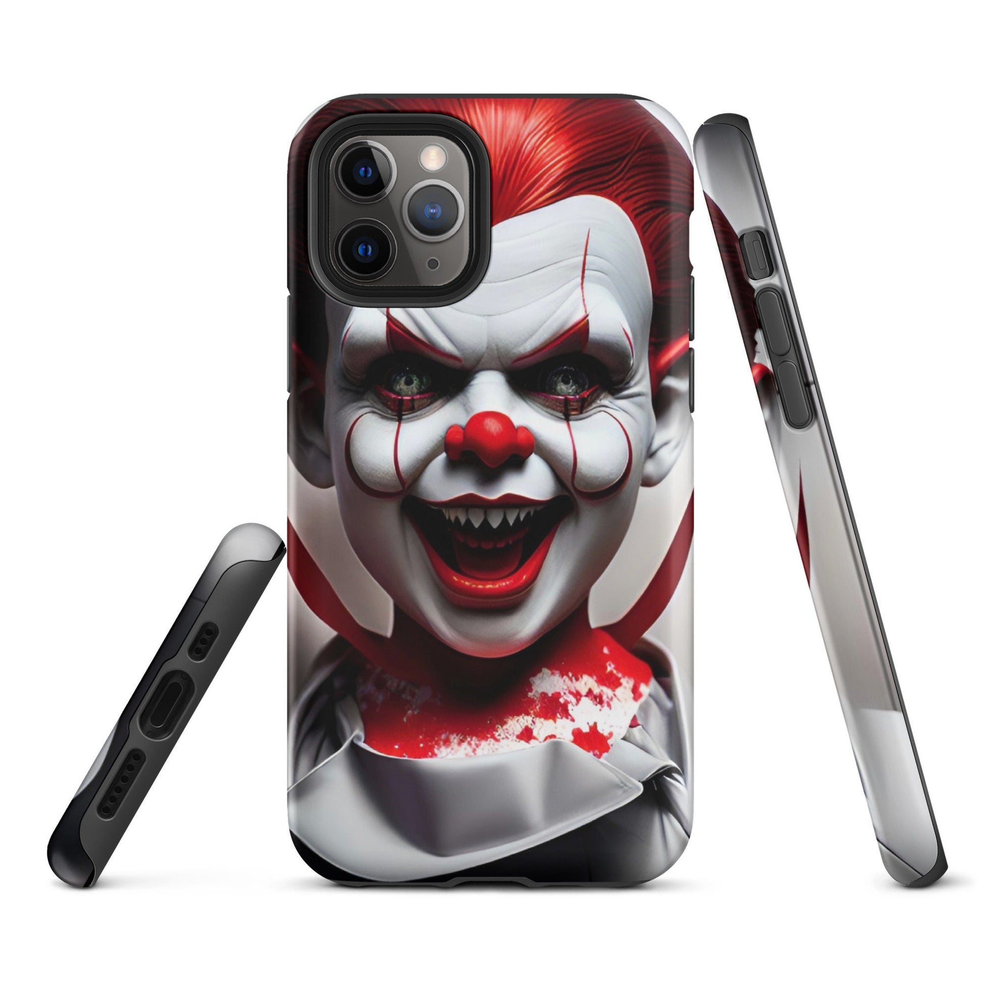Tough Case for iPhone®, Scaru phone case, Clown phone case, Horror phone case, iphone 14, iphone 13, iphone 12, iphone graphic