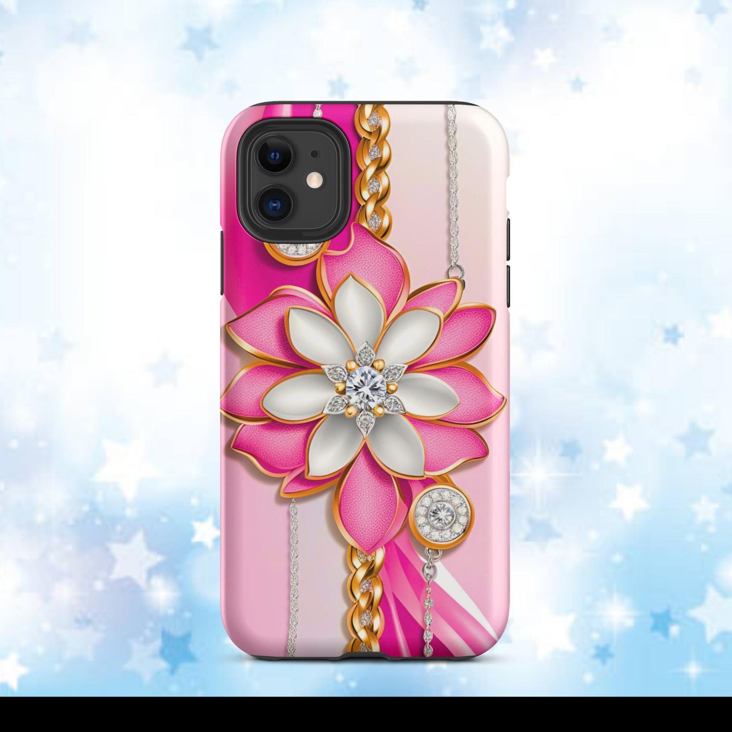 Tough Case for iPhone®, pink iphone case, barbie, iphone 15, gift for her, girls cell phone casem pink cell phone case, flower case