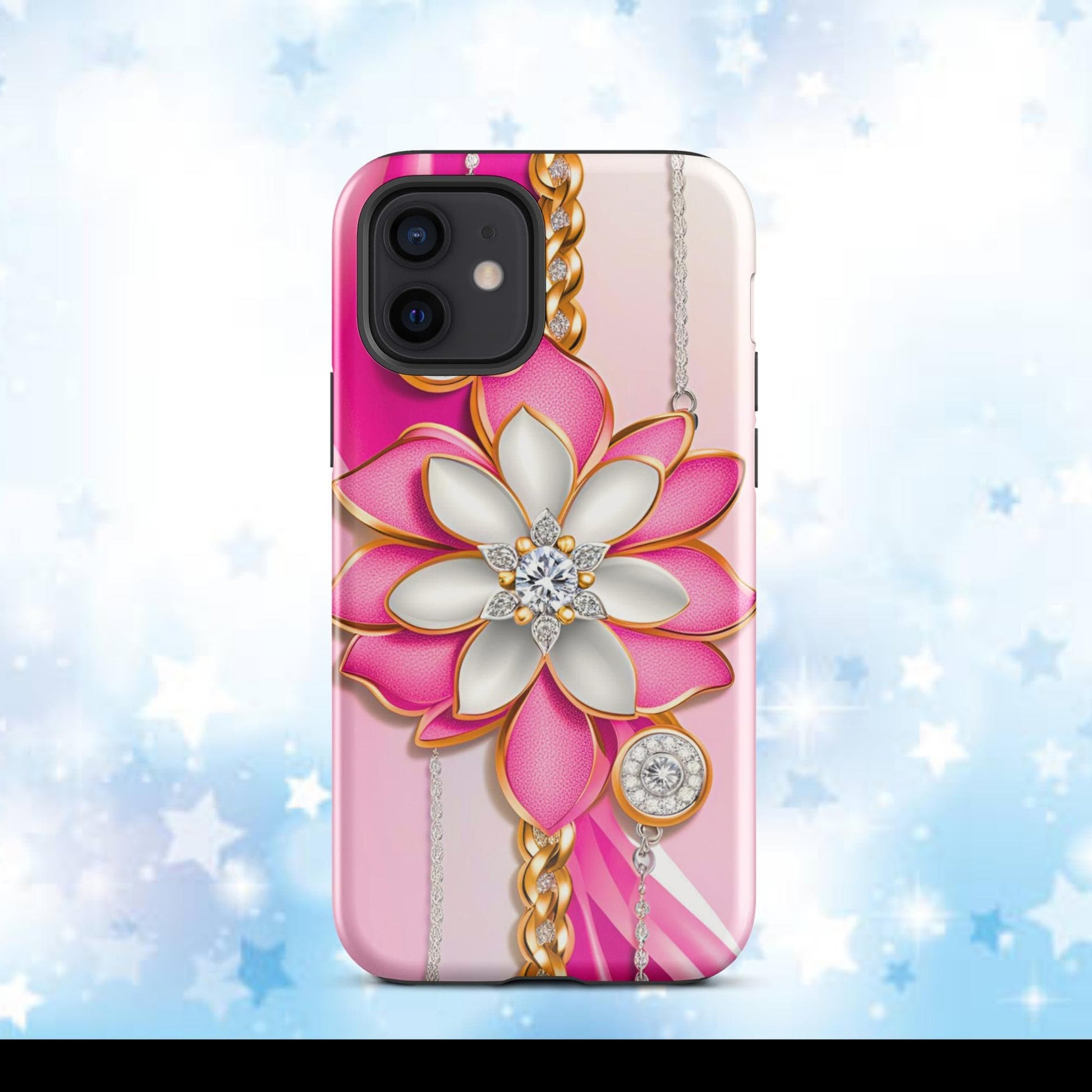 Tough Case for iPhone®, pink iphone case, barbie, iphone 15, gift for her, girls cell phone casem pink cell phone case, flower case