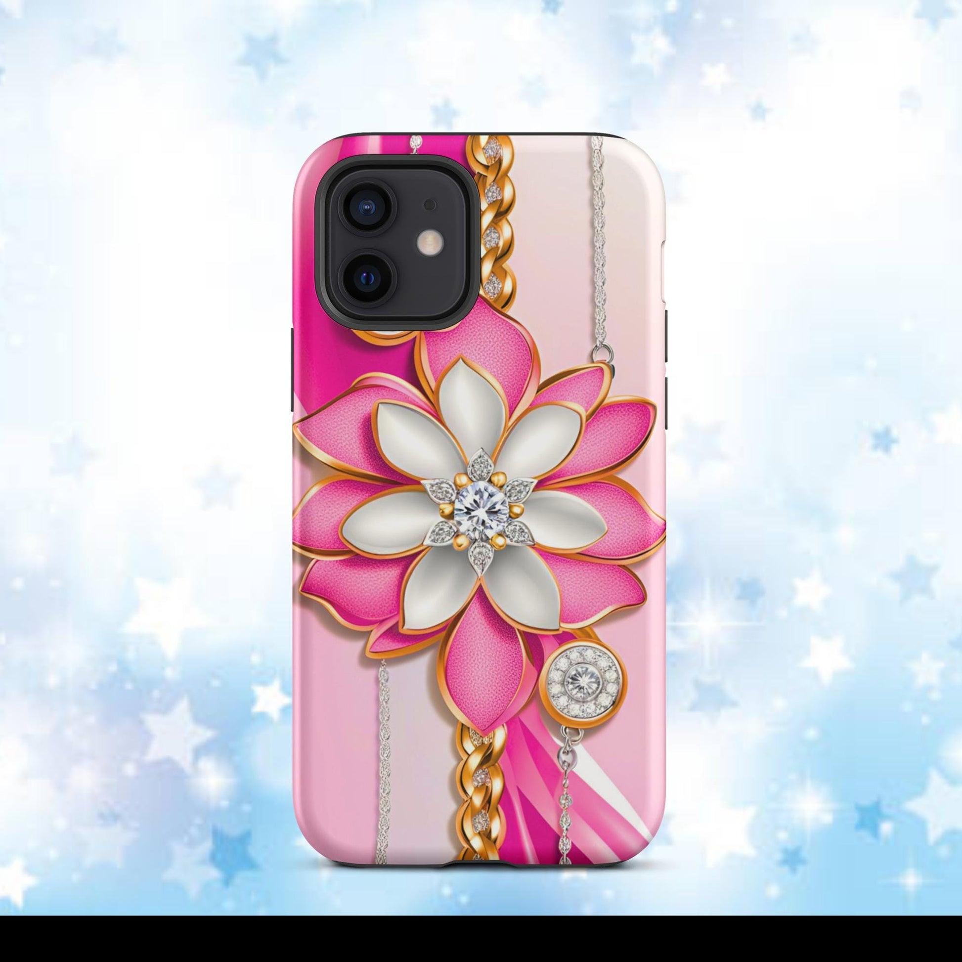 Tough Case for iPhone®, pink iphone case, barbie, iphone 15, gift for her, girls cell phone casem pink cell phone case, flower case