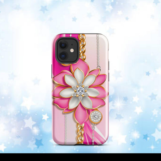 Tough Case for iPhone®, pink iphone case, barbie, iphone 15, gift for her, girls cell phone casem pink cell phone case, flower case