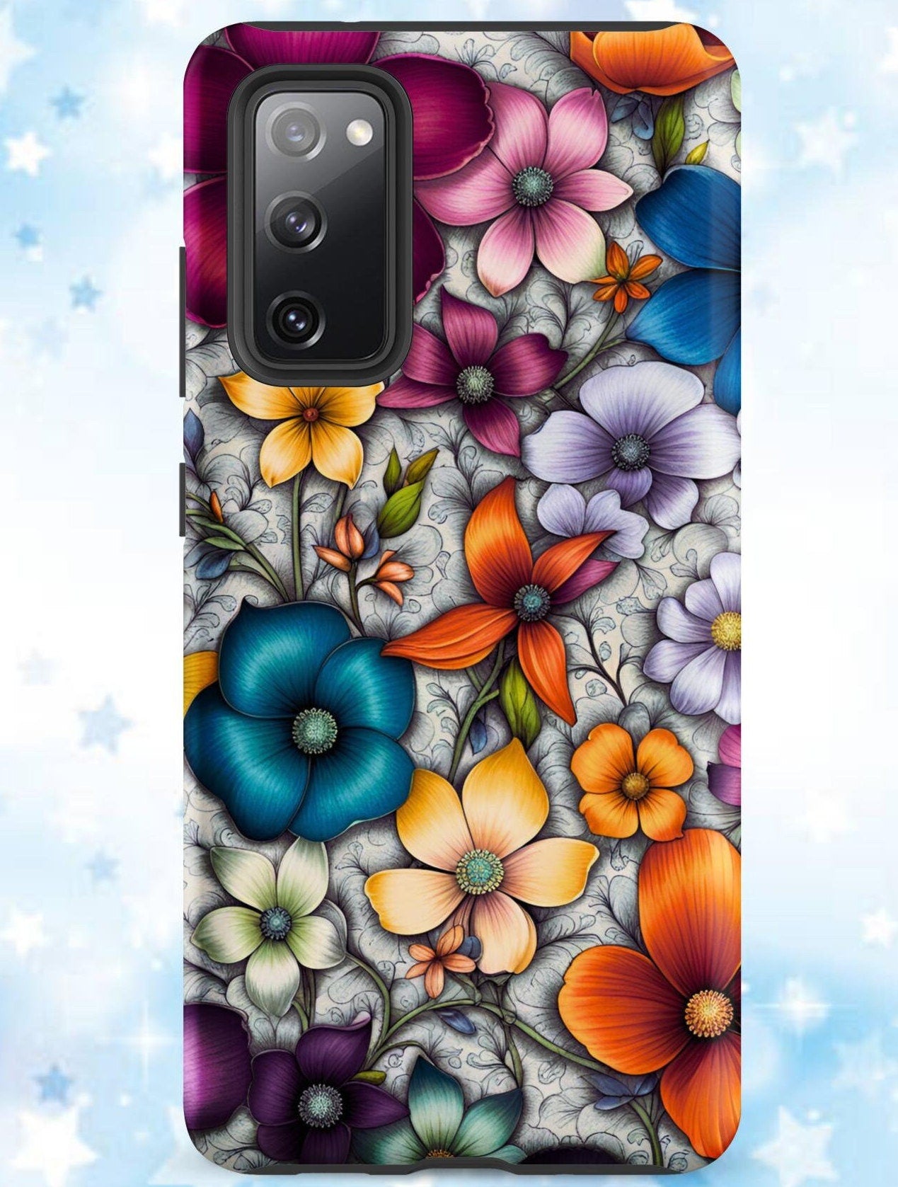 Women&#39;s cell phone case, Flower phone case, Girls phone case, halloween case, Tough case for Samsung®