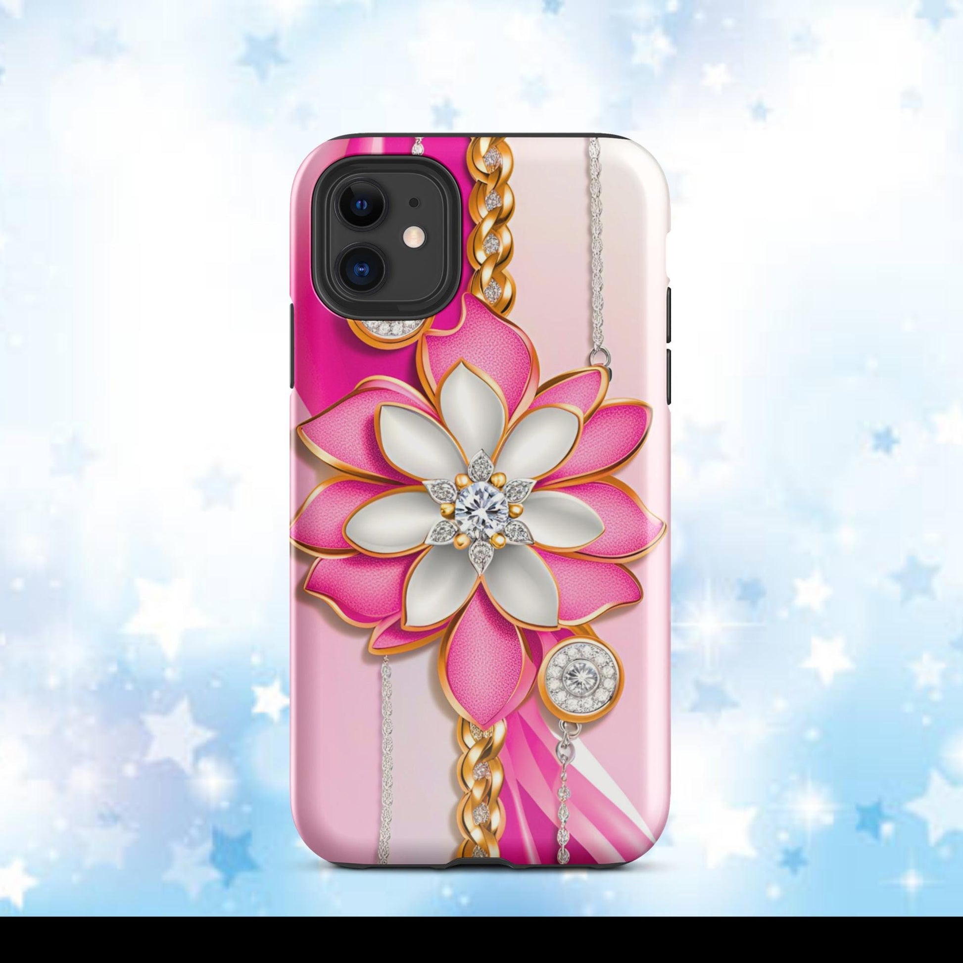 Tough Case for iPhone®, pink iphone case, barbie, iphone 15, gift for her, girls cell phone casem pink cell phone case, flower case