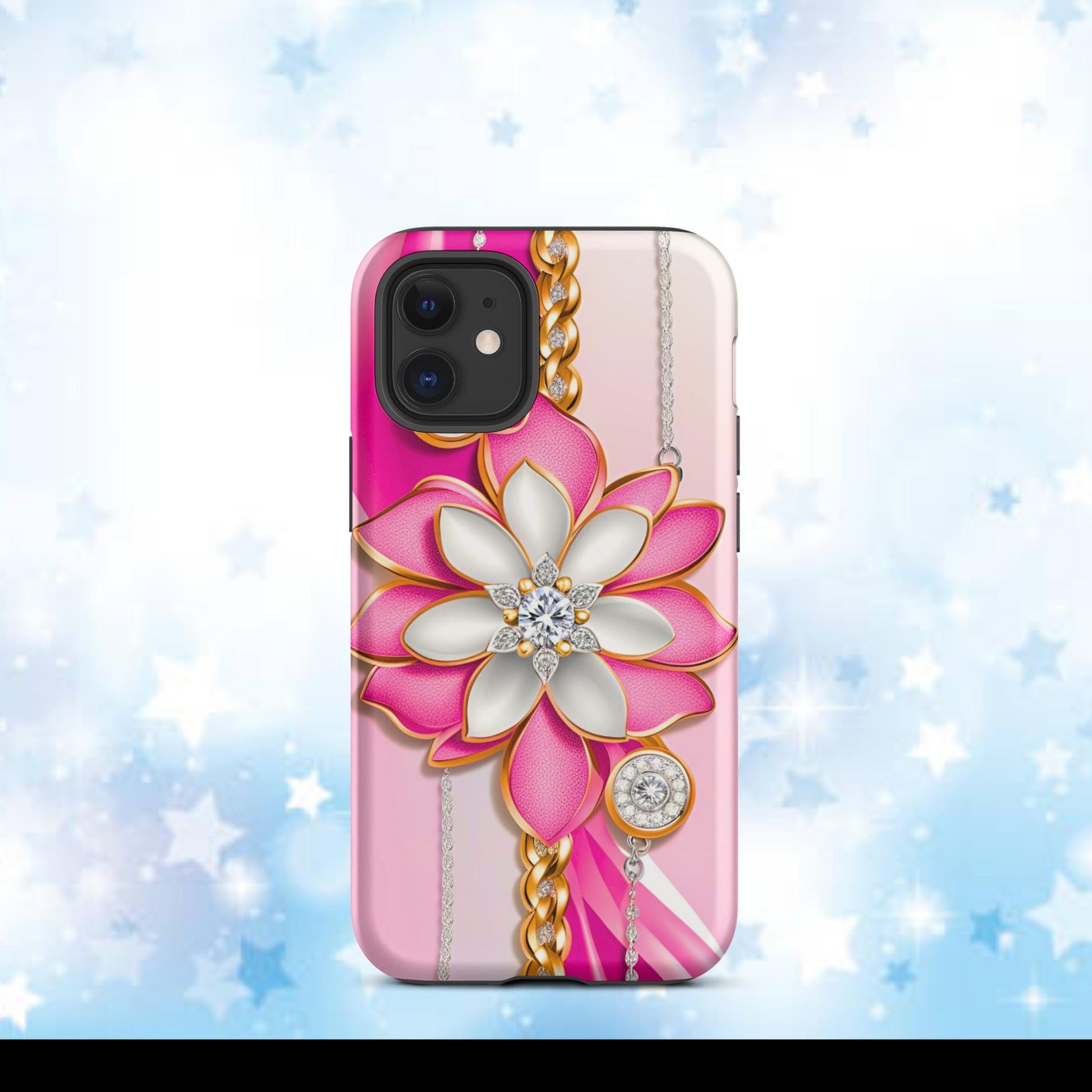 Tough Case for iPhone®, pink iphone case, barbie, iphone 15, gift for her, girls cell phone casem pink cell phone case, flower case