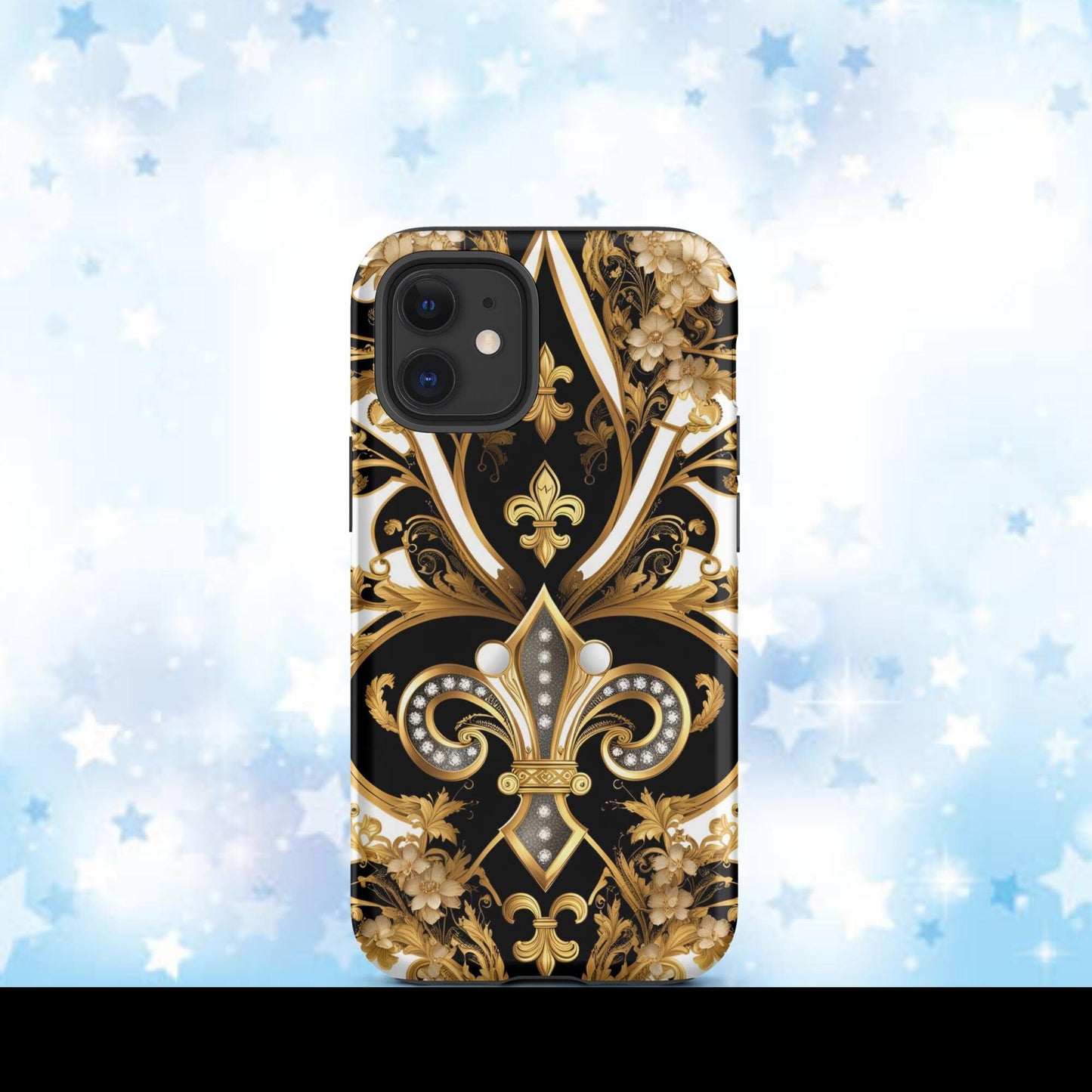 Tough Case for iPhone®, Gold and Black fleur de lis, New Orleans phone case, Louisiana iphone case, popular iphone case, bestseller phone
