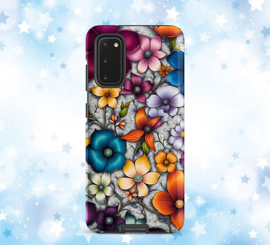 Women&#39;s cell phone case, Flower phone case, Girls phone case, halloween case, Tough case for Samsung®