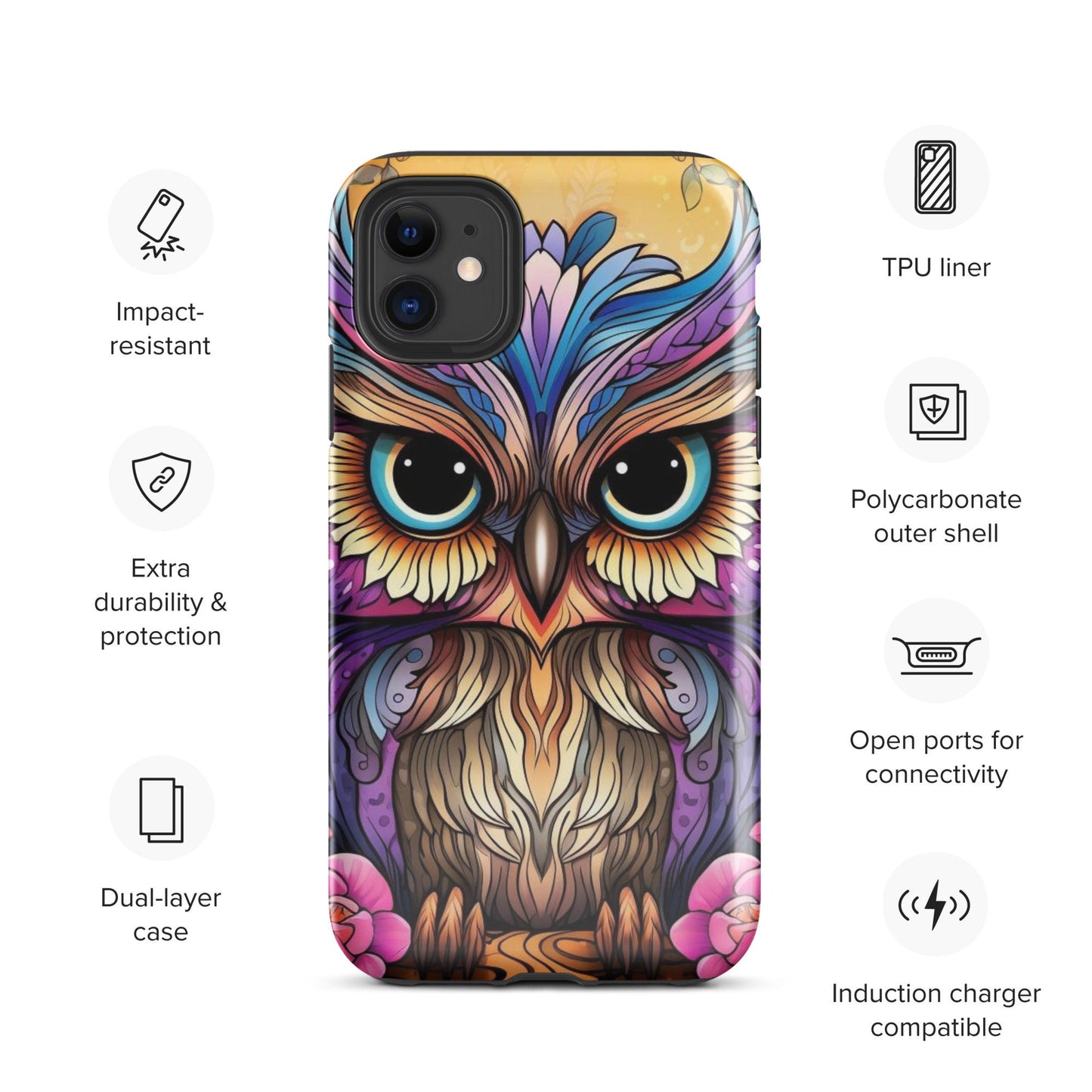 Owl phone case, Animal phone case, popular phone case, trending phone case, iphone 15, cute phone case,Tough Case for iPhone®