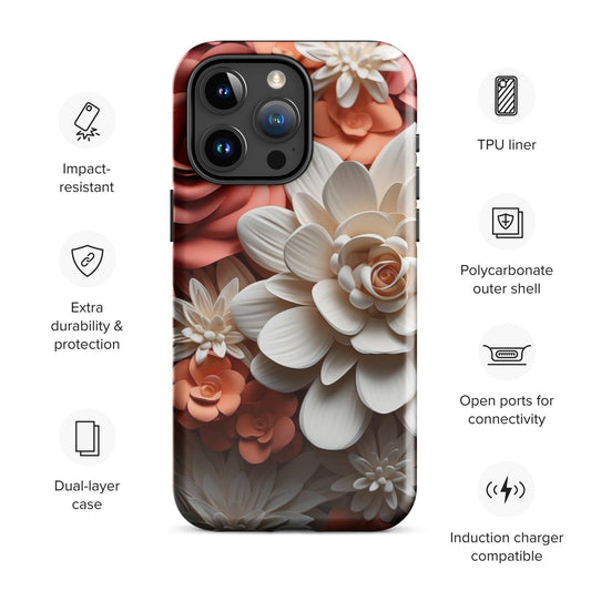 Clay phone flower design, Iphone flower case, trending iphone case, impact phone case, Tough Case for iPhone®
