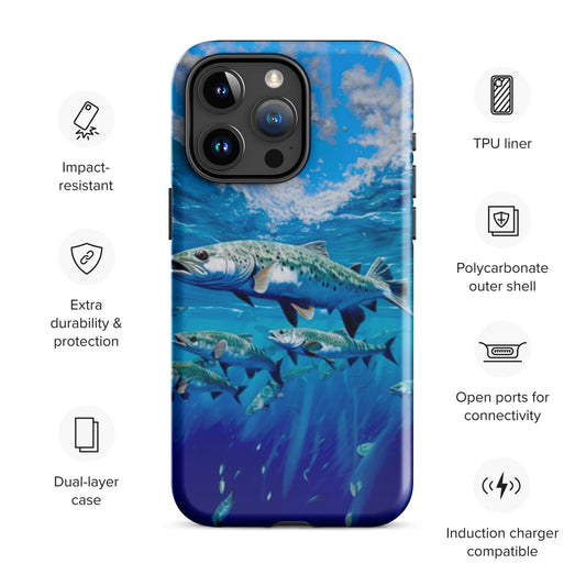 Fish phone case, iphone fish cell phone case, Trout phone case, fishing phone case for him, popular phone case, Tough Case for iPhone®
