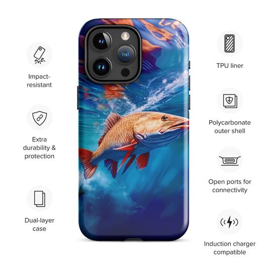 Fish cell phone case, iphone fish cell phone cover, fishing cell phone case, phone case for him, Tough Case for iPhone®
