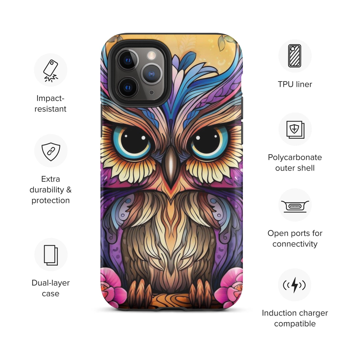 Owl phone case, Animal phone case, popular phone case, trending phone case, iphone 15, cute phone case,Tough Case for iPhone®