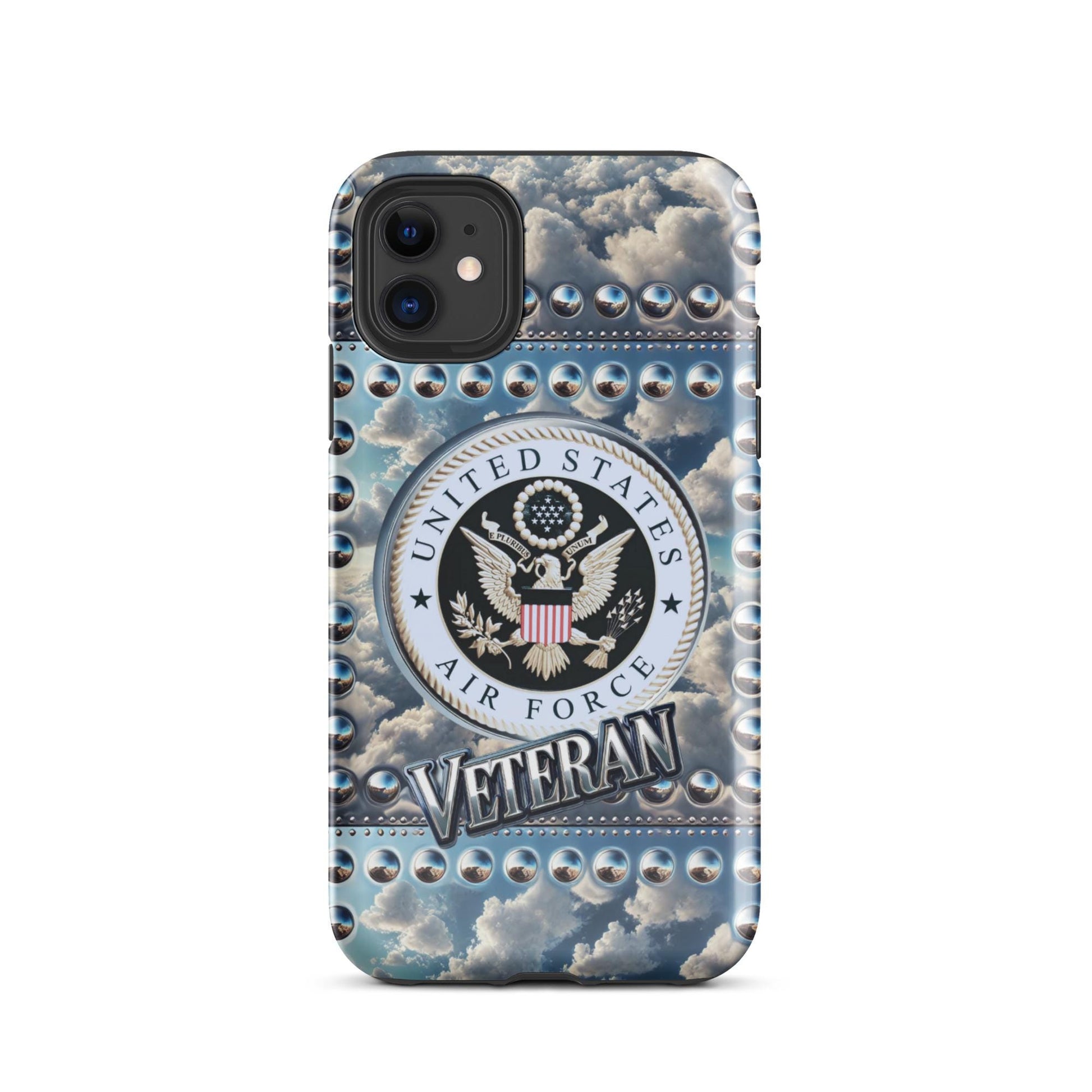 Tough Case for iPhone®,Airforce Veteran iphone case, Retired veteran phone case, anutcase, Tough Case for iPhone®, military phone case,