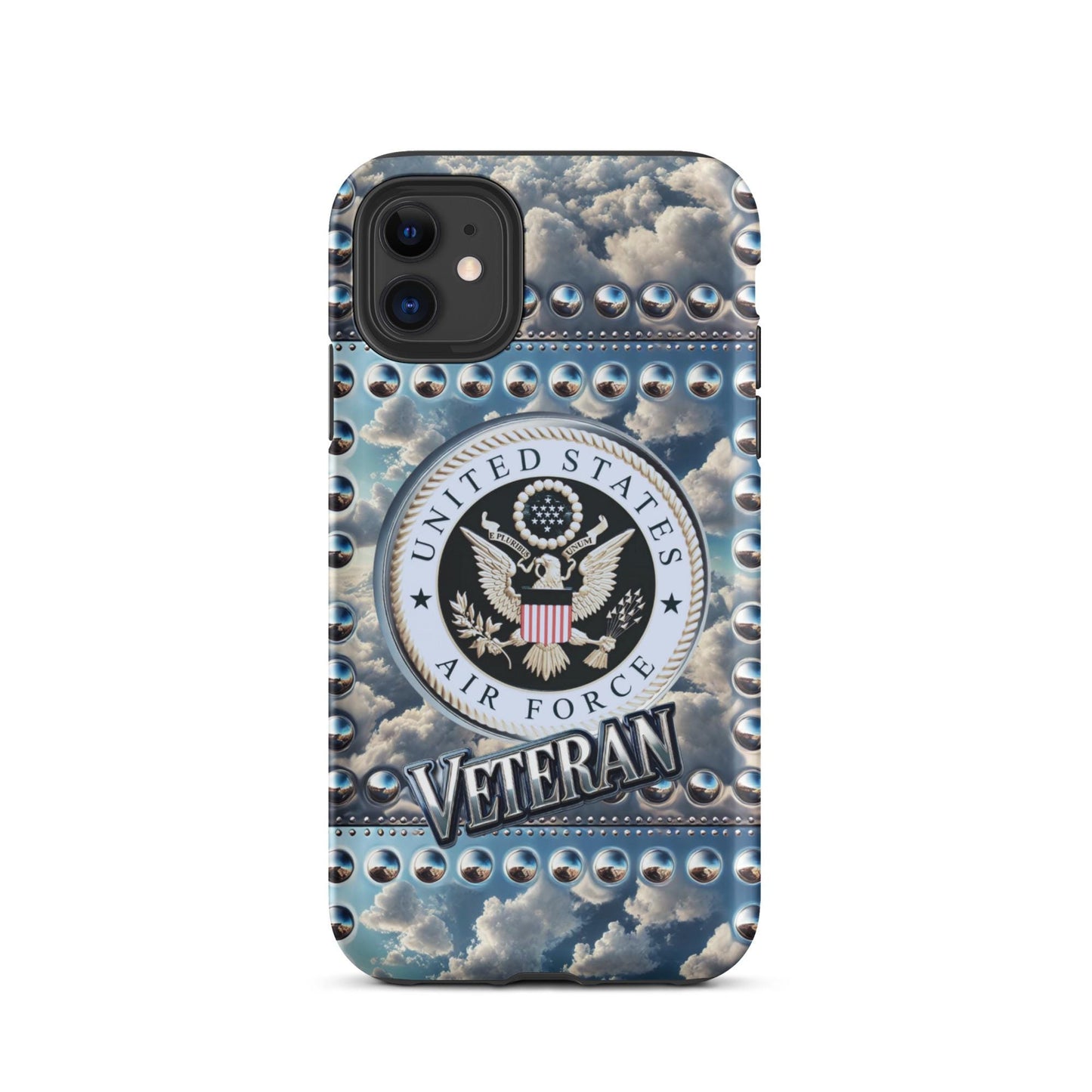 Tough Case for iPhone®,Airforce Veteran iphone case, Retired veteran phone case, anutcase, Tough Case for iPhone®, military phone case,