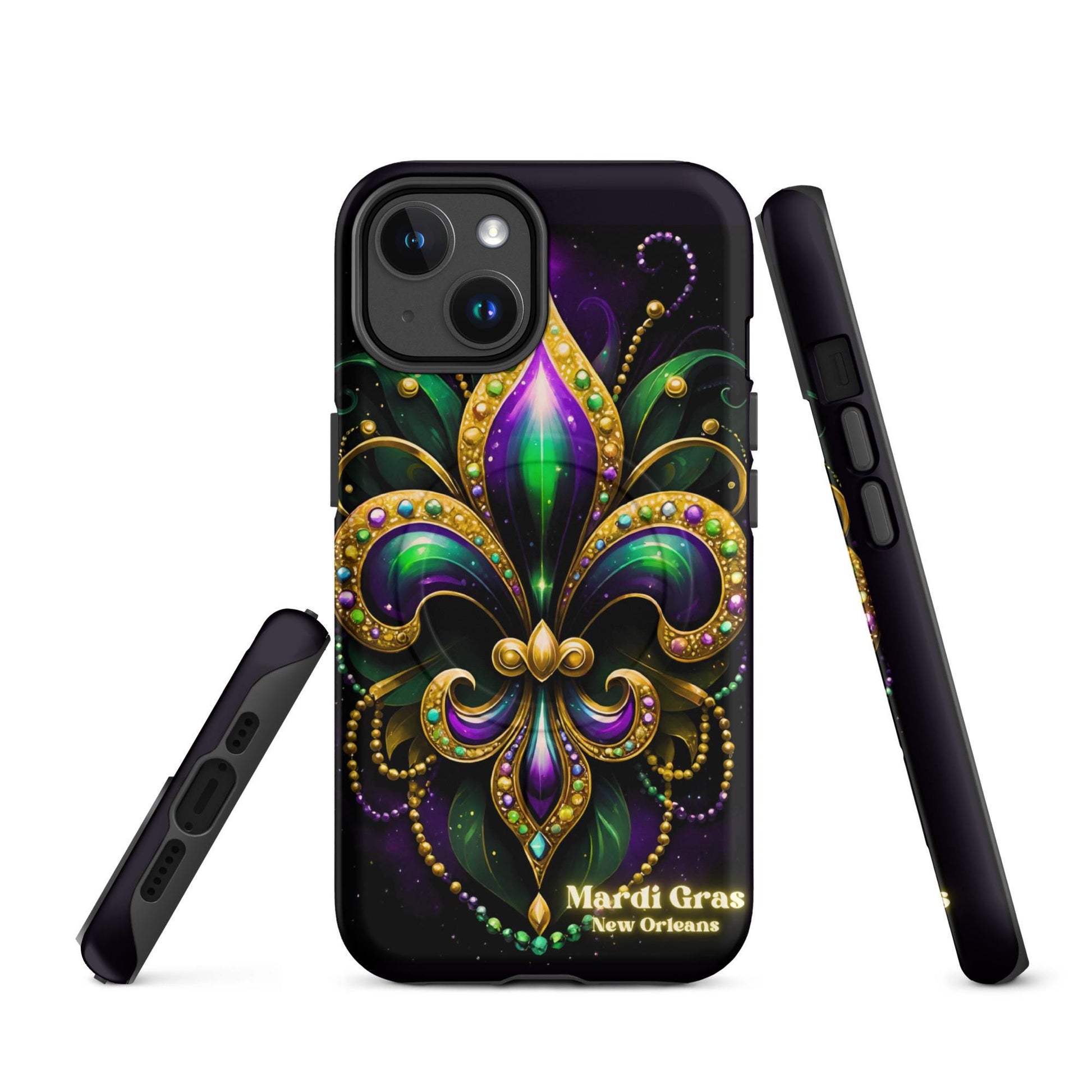 MagSafe® tough case for iPhone®, Mardi Gras cell phone Case, Mardi Gras iphone case, Mardi Gras Magsafe case, Mardi Gras Iphone 16 case,