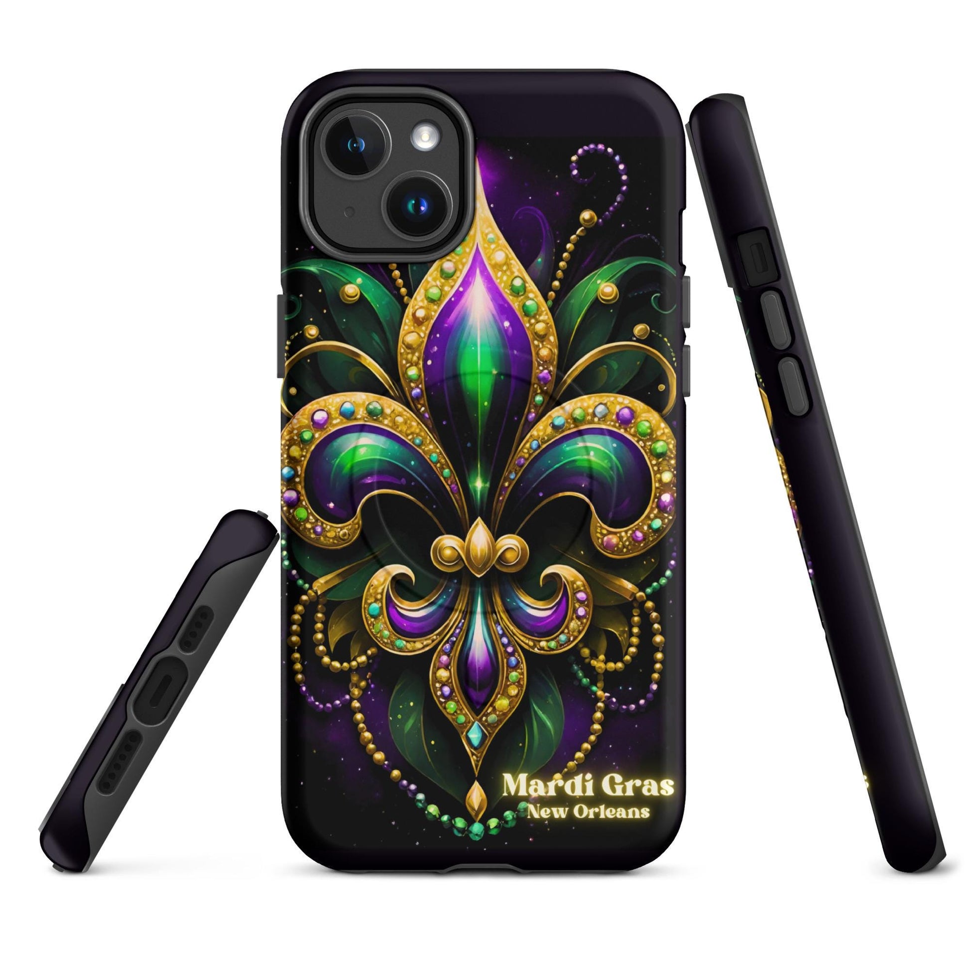 MagSafe® tough case for iPhone®, Mardi Gras cell phone Case, Mardi Gras iphone case, Mardi Gras Magsafe case, Mardi Gras Iphone 16 case,