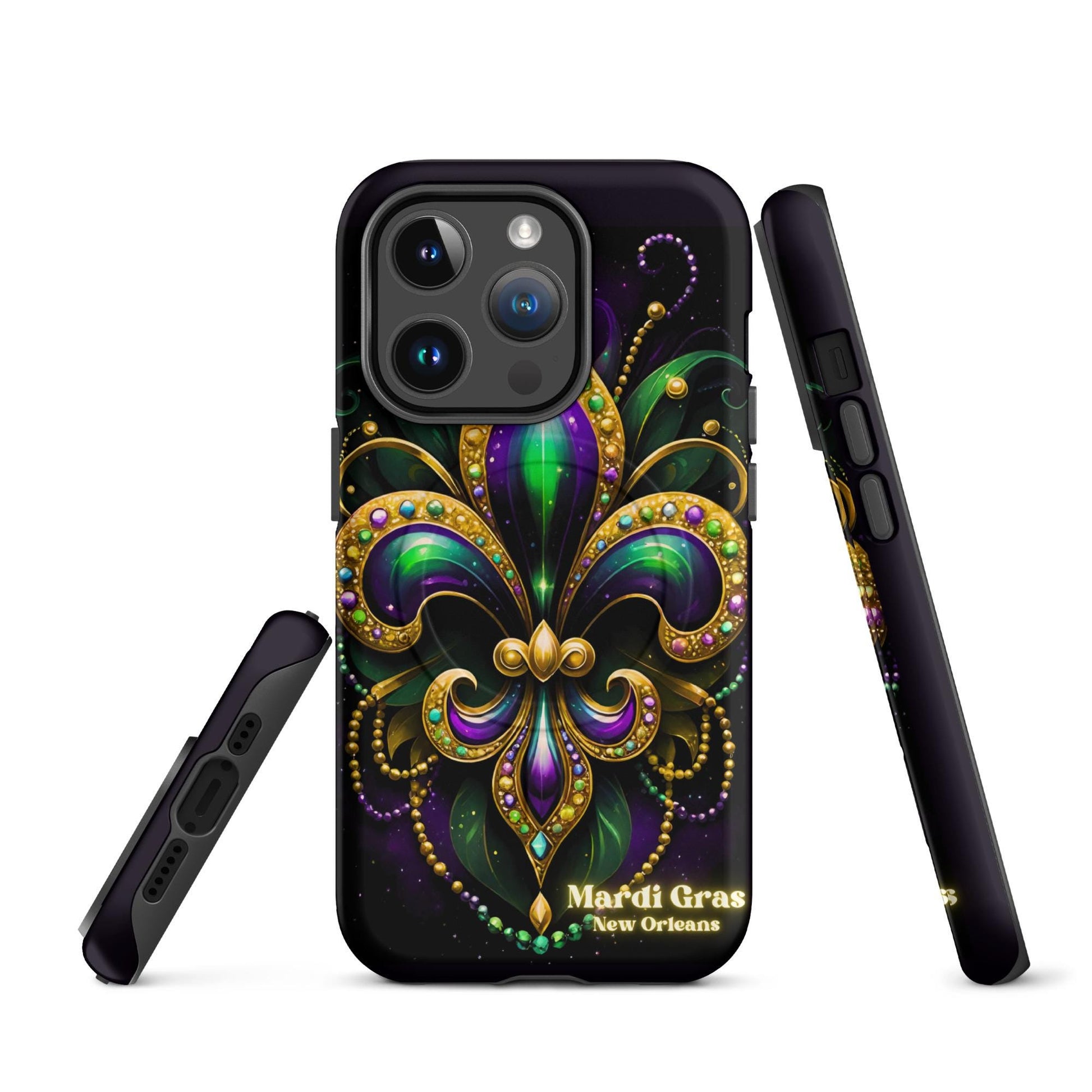 MagSafe® tough case for iPhone®, Mardi Gras cell phone Case, Mardi Gras iphone case, Mardi Gras Magsafe case, Mardi Gras Iphone 16 case,
