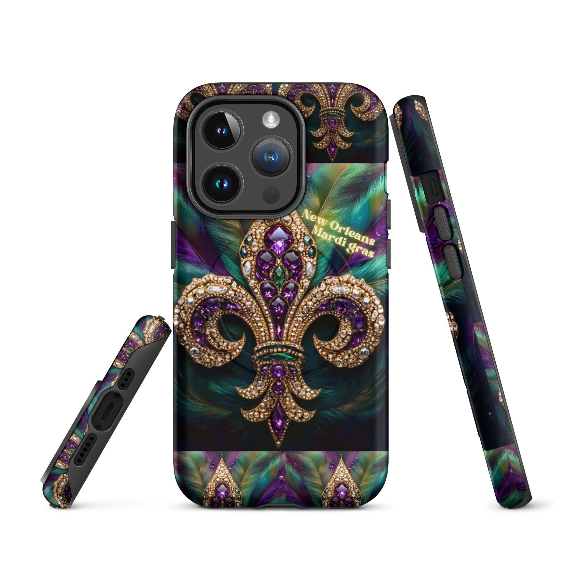 MagSafe® tough case for iPhone®, Mardi Gras cell phone Case, Mardi Gras iphone case, Mardi Gras Magsafe case, Mardi Gras Iphone 16 case,