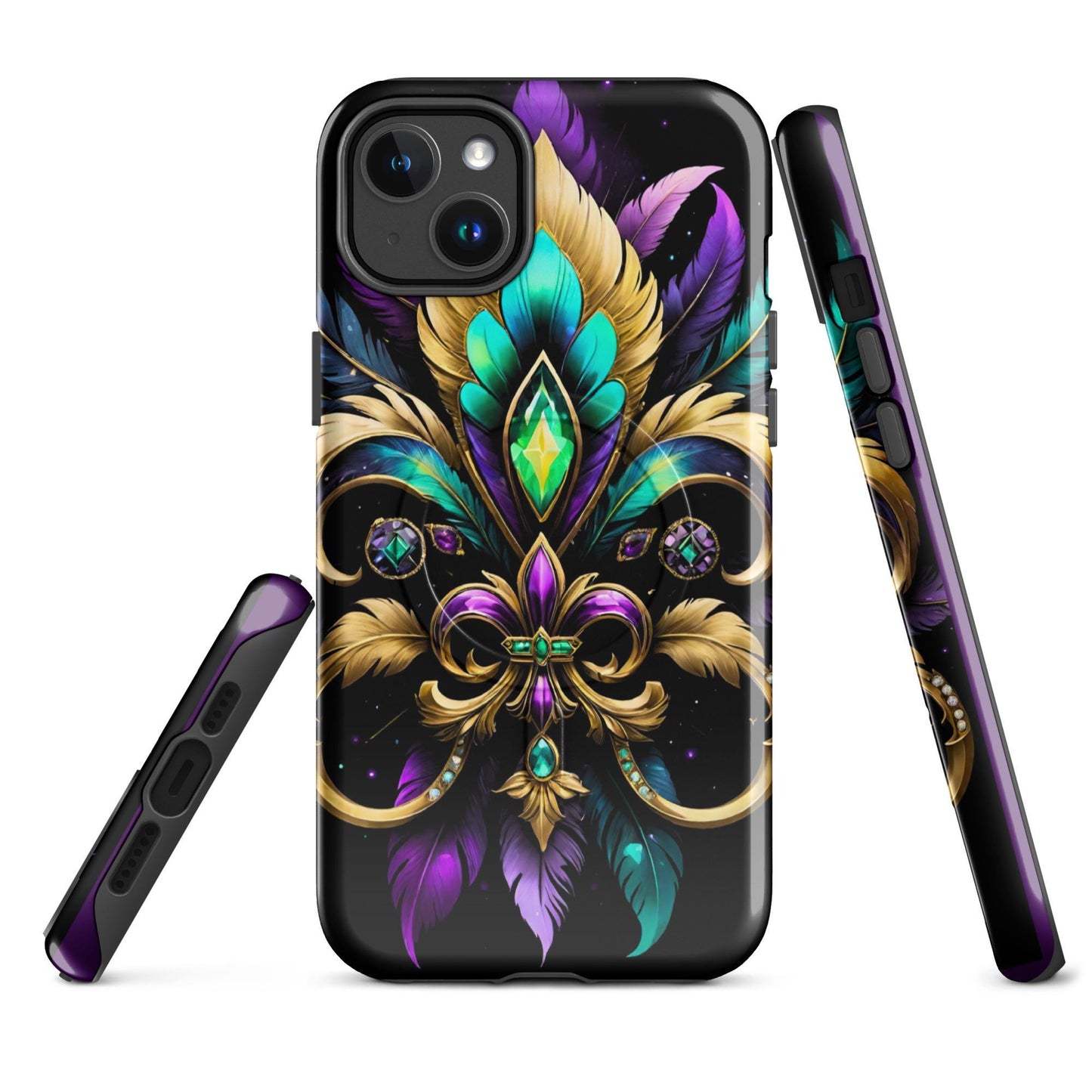 MagSafe® tough case for iPhone®, Mardi Gras cell phone Case, Mardi Gras iphone case, Mardi Gras Magsafe case, Mardi Gras Iphone 16 case,