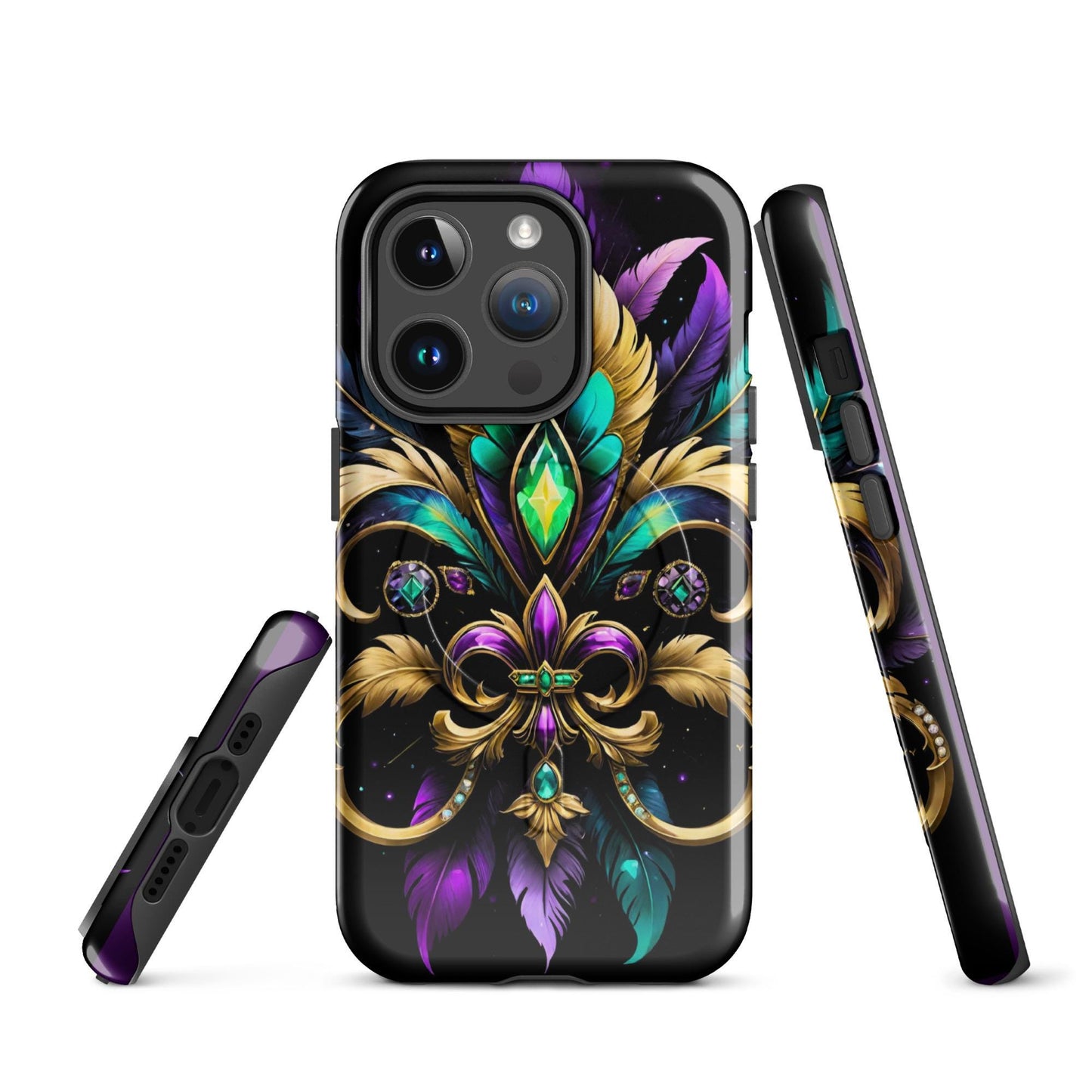 MagSafe® tough case for iPhone®, Mardi Gras cell phone Case, Mardi Gras iphone case, Mardi Gras Magsafe case, Mardi Gras Iphone 16 case,